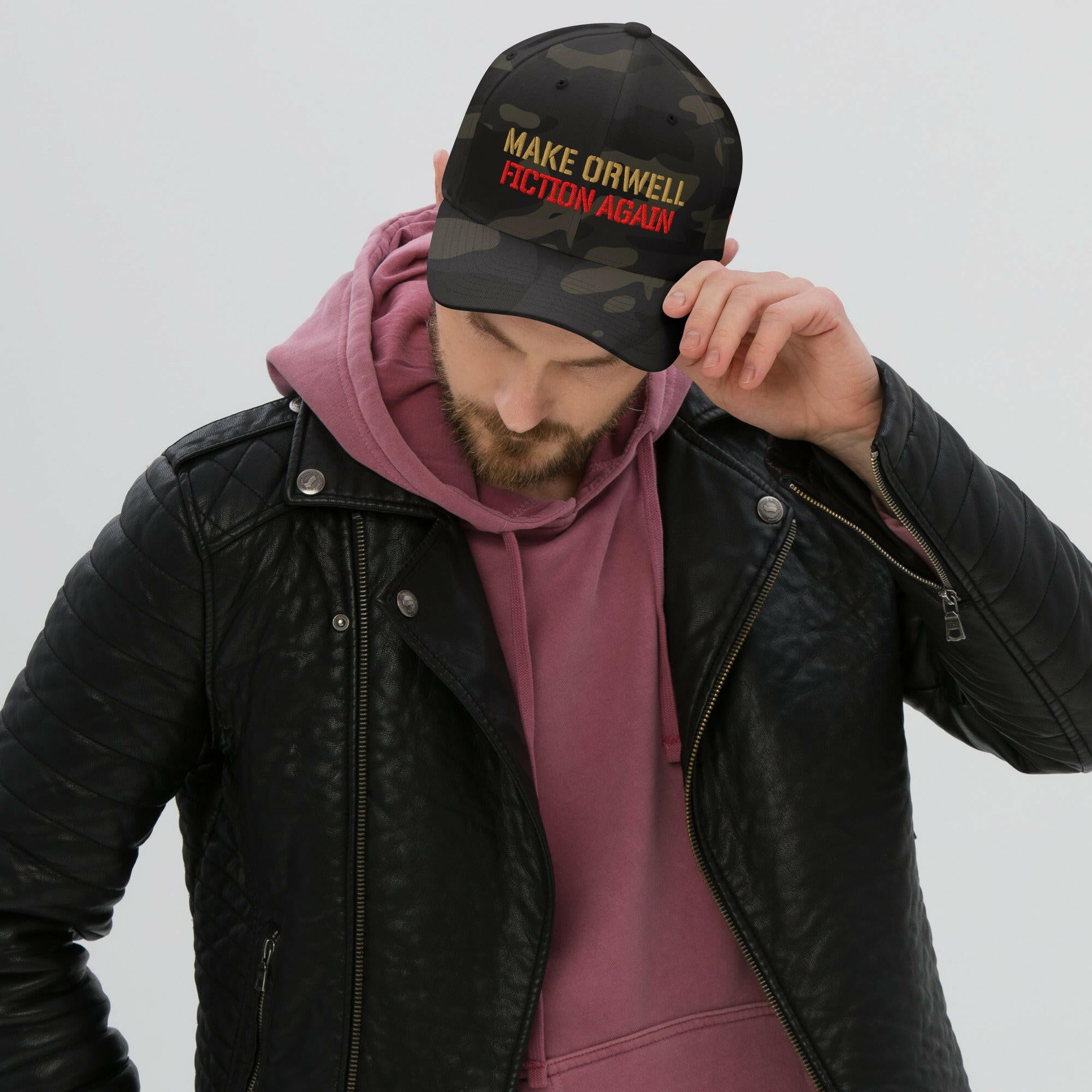 1984 / Fitted Bitcoin Hat - SVRN_T Hats - The Orange Habit