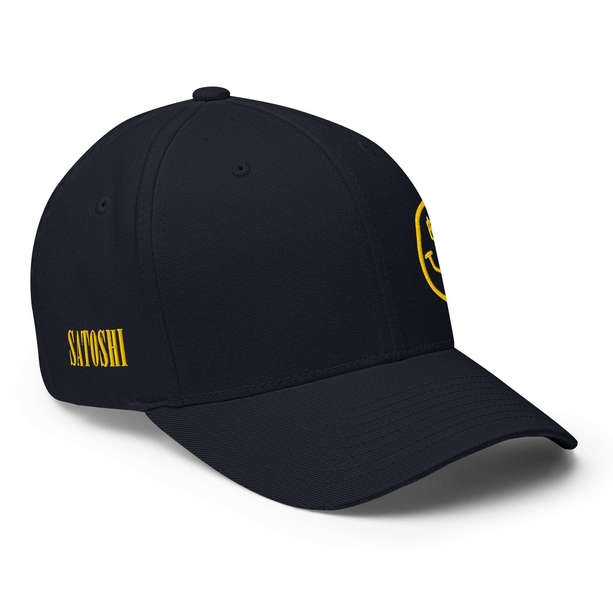 SATOSHI SMILES / Fitted Bitcoin Hat - SVRN_T Hats - The Orange Habit