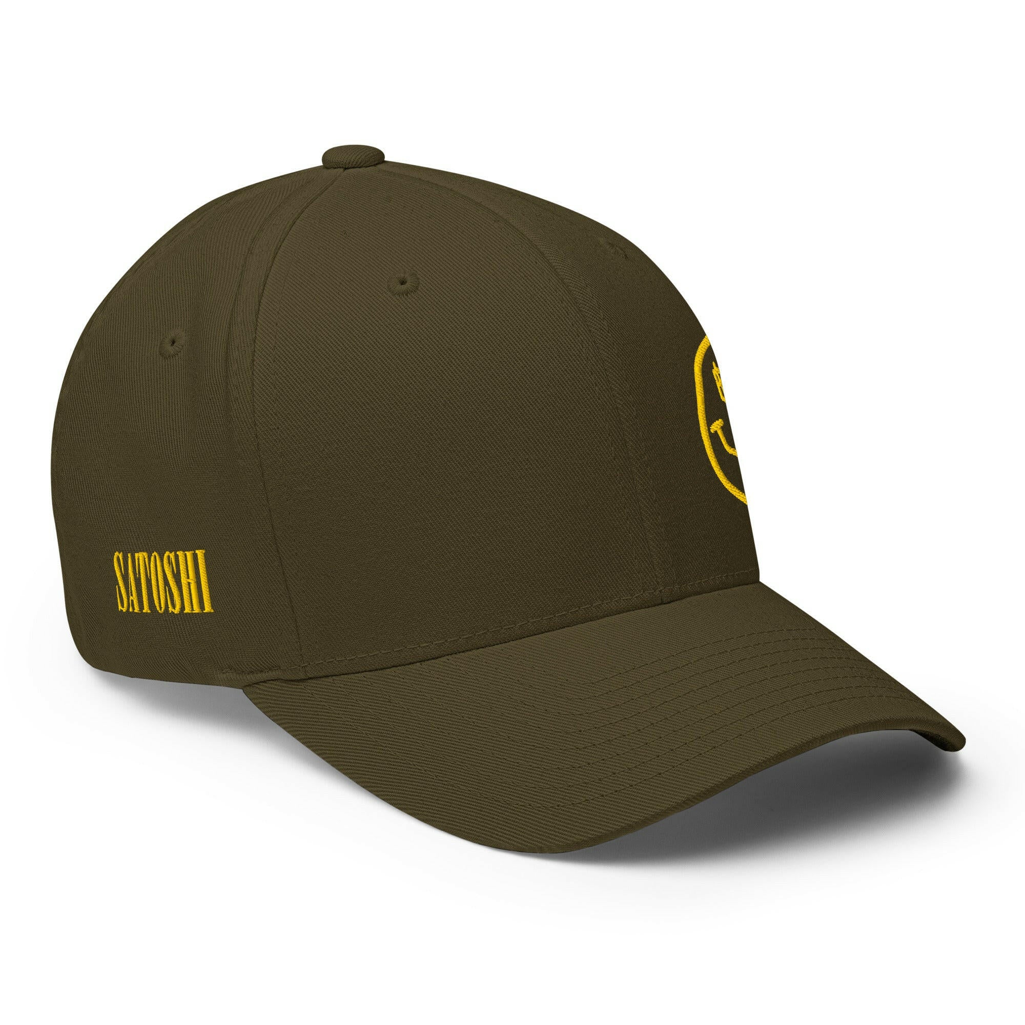 SATOSHI SMILES / Fitted Bitcoin Hat - SVRN_T Hats - The Orange Habit