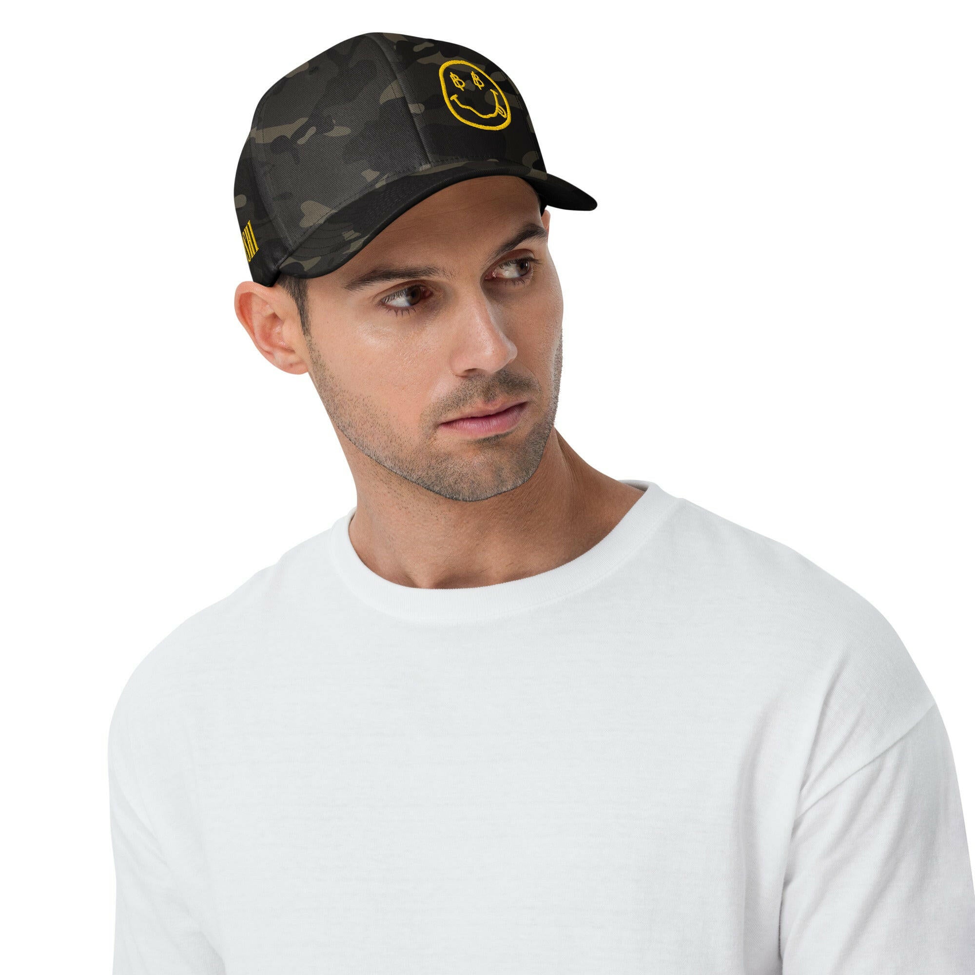 SATOSHI SMILES / Fitted Bitcoin Hat - SVRN_T Hats - The Orange Habit