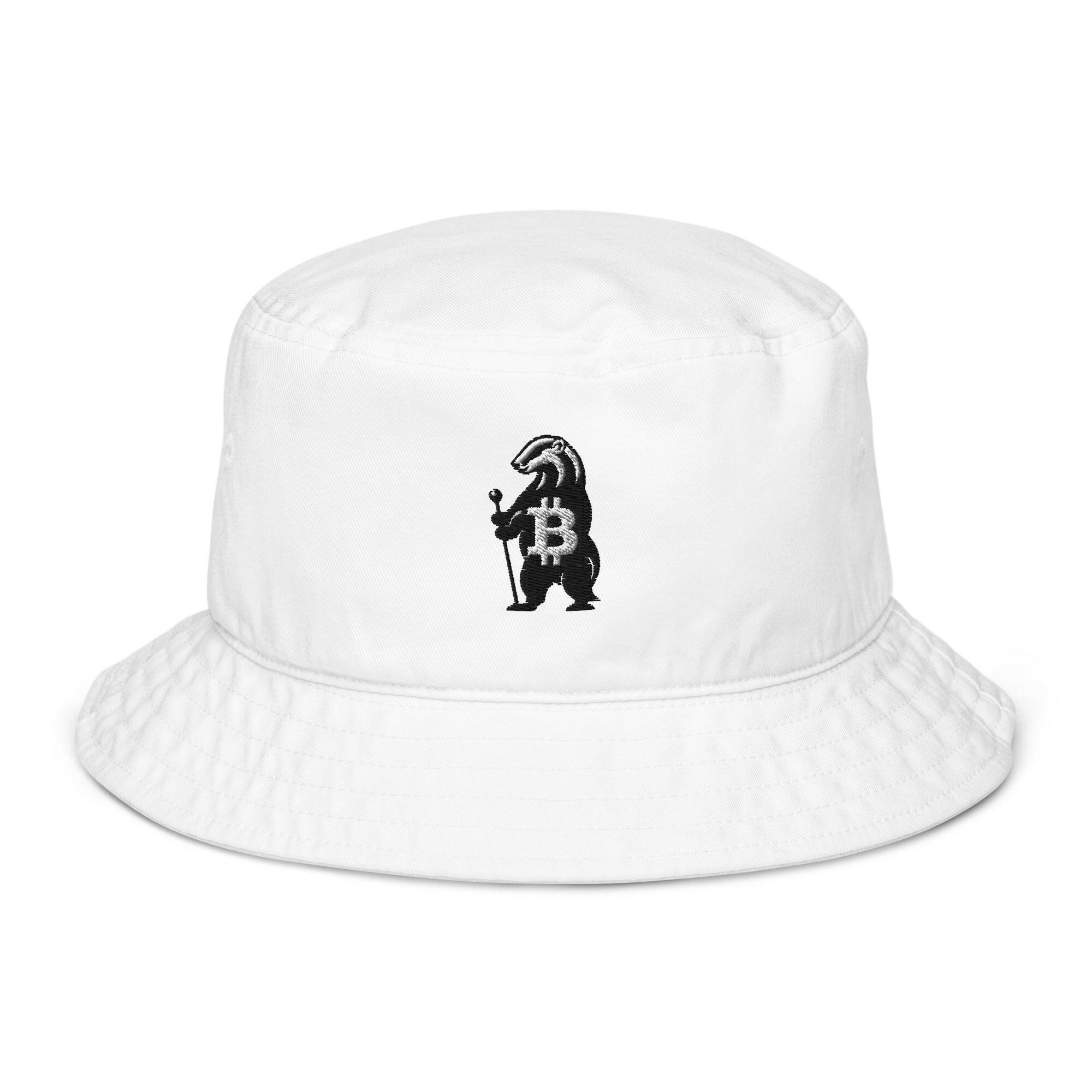 HONEY BADGER / Organic Bitcoin Bucket Hat - SVRN_T Hats - The Orange Habit