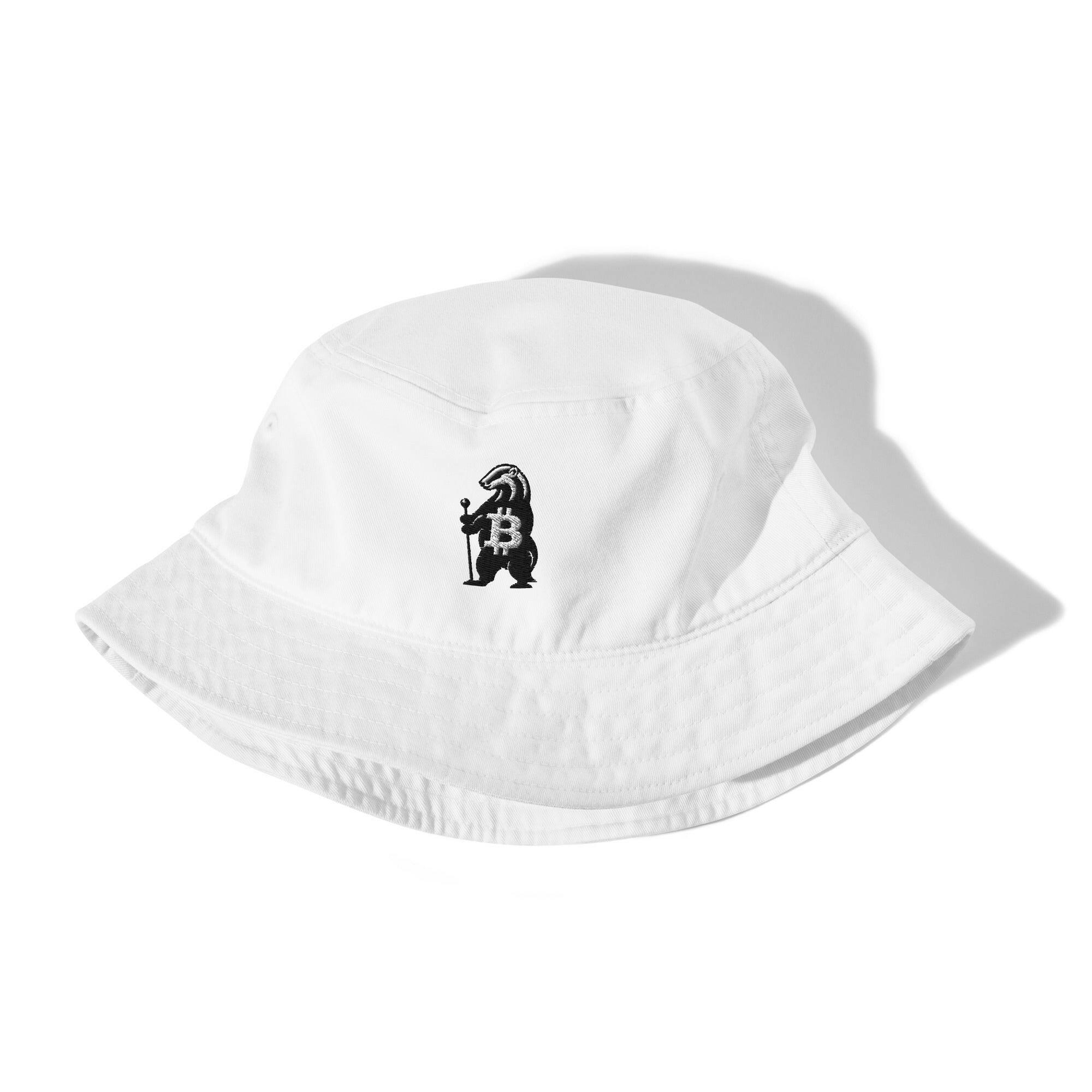 HONEY BADGER / Organic Bitcoin Bucket Hat - SVRN_T Hats - The Orange Habit