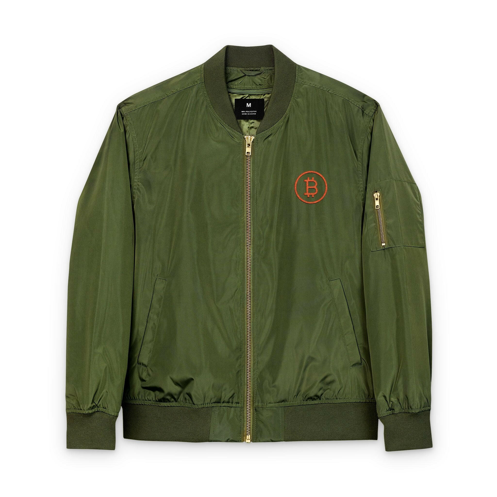 Branded / Embroidered Bomber Jacket - SVRN_T - The Orange Habit