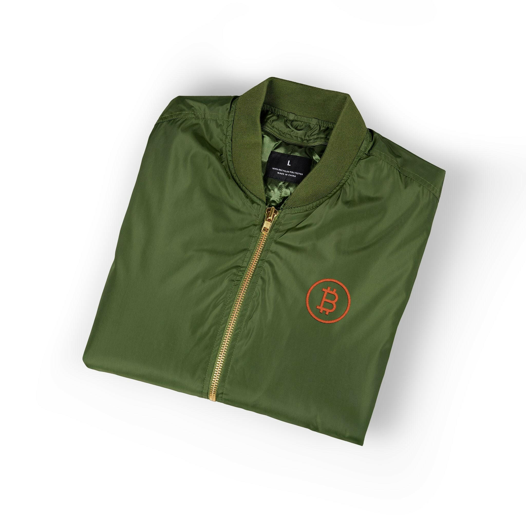Branded / Embroidered Bomber Jacket - SVRN_T - The Orange Habit
