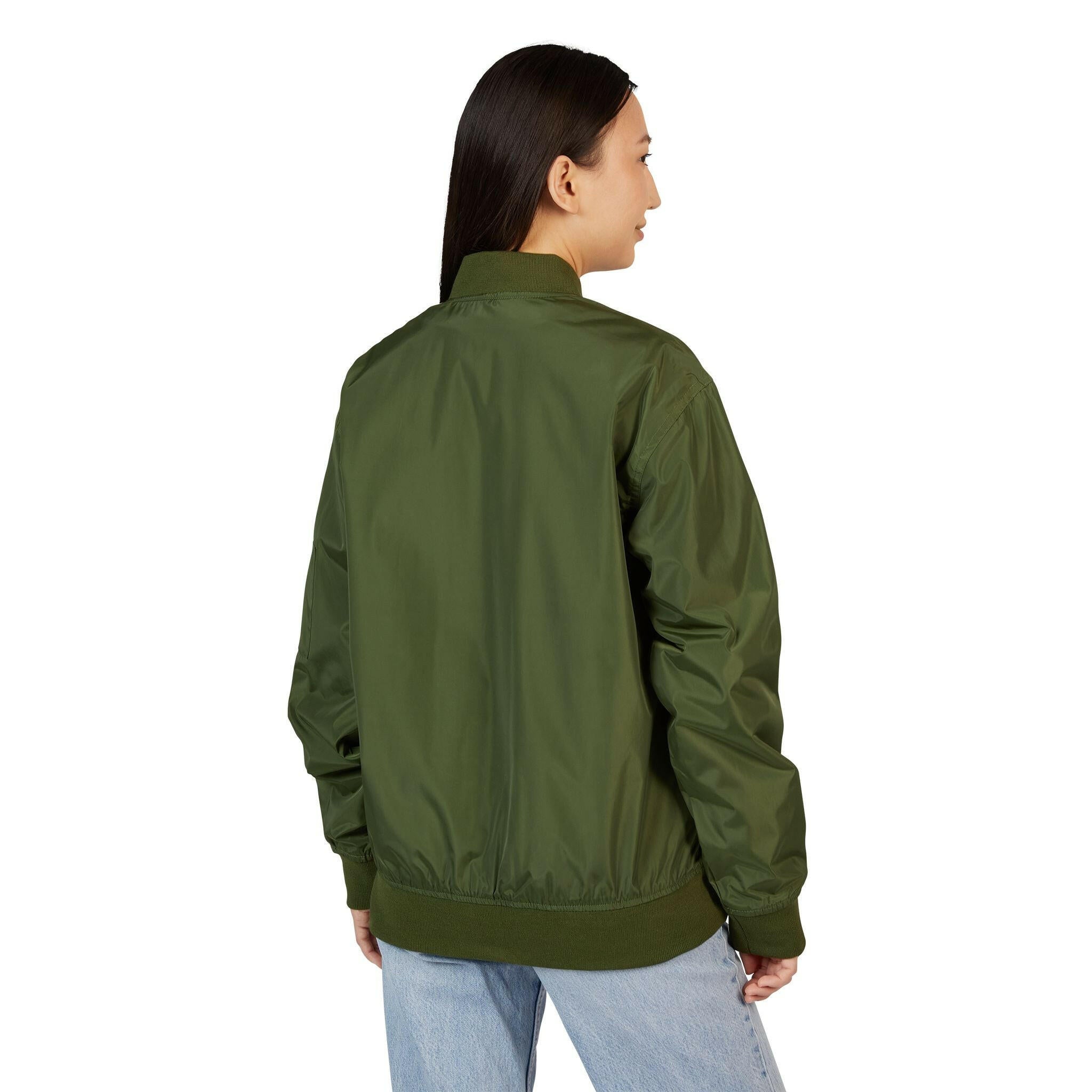 Branded / Embroidered Bomber Jacket - SVRN_T - The Orange Habit