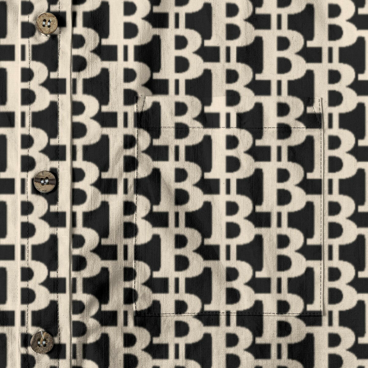 The B / Mens Cotton Slub Bitcoin Shirt - SVRN_T - The Orange Habit