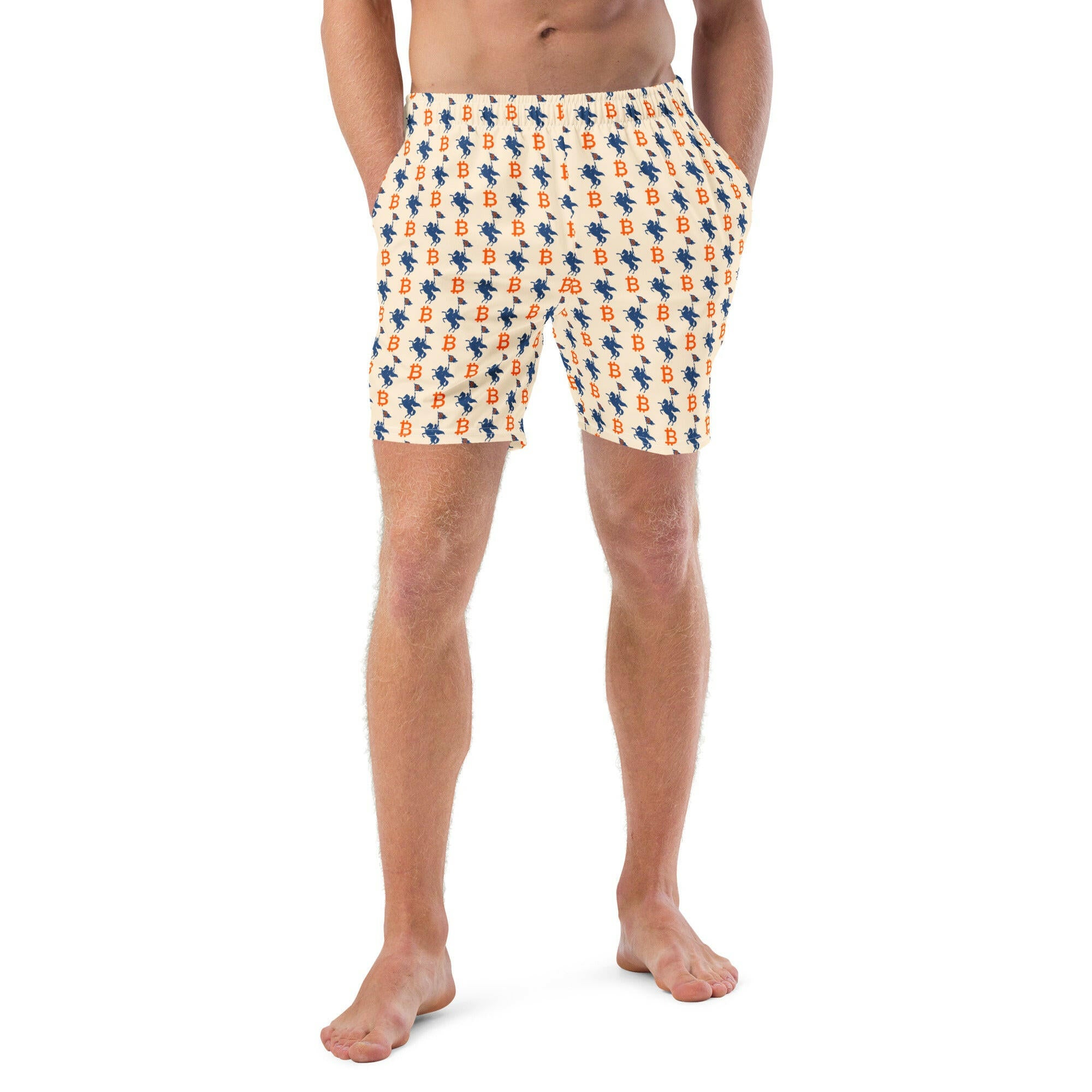 SOFT REVOLUTION / Bitcoin Swim Trunks - SVRN_T - The Orange Habit