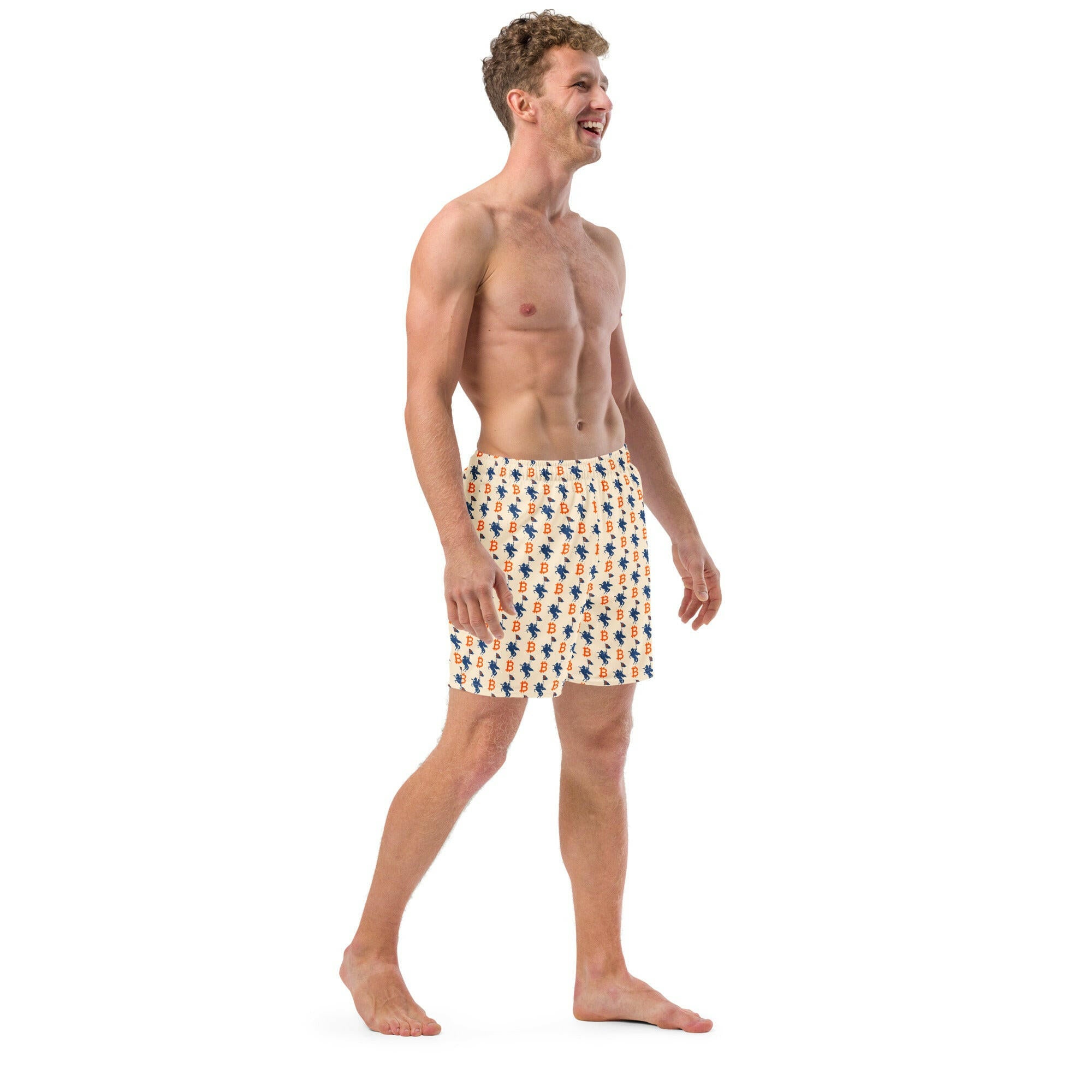 SOFT REVOLUTION / Bitcoin Swim Trunks - SVRN_T - The Orange Habit