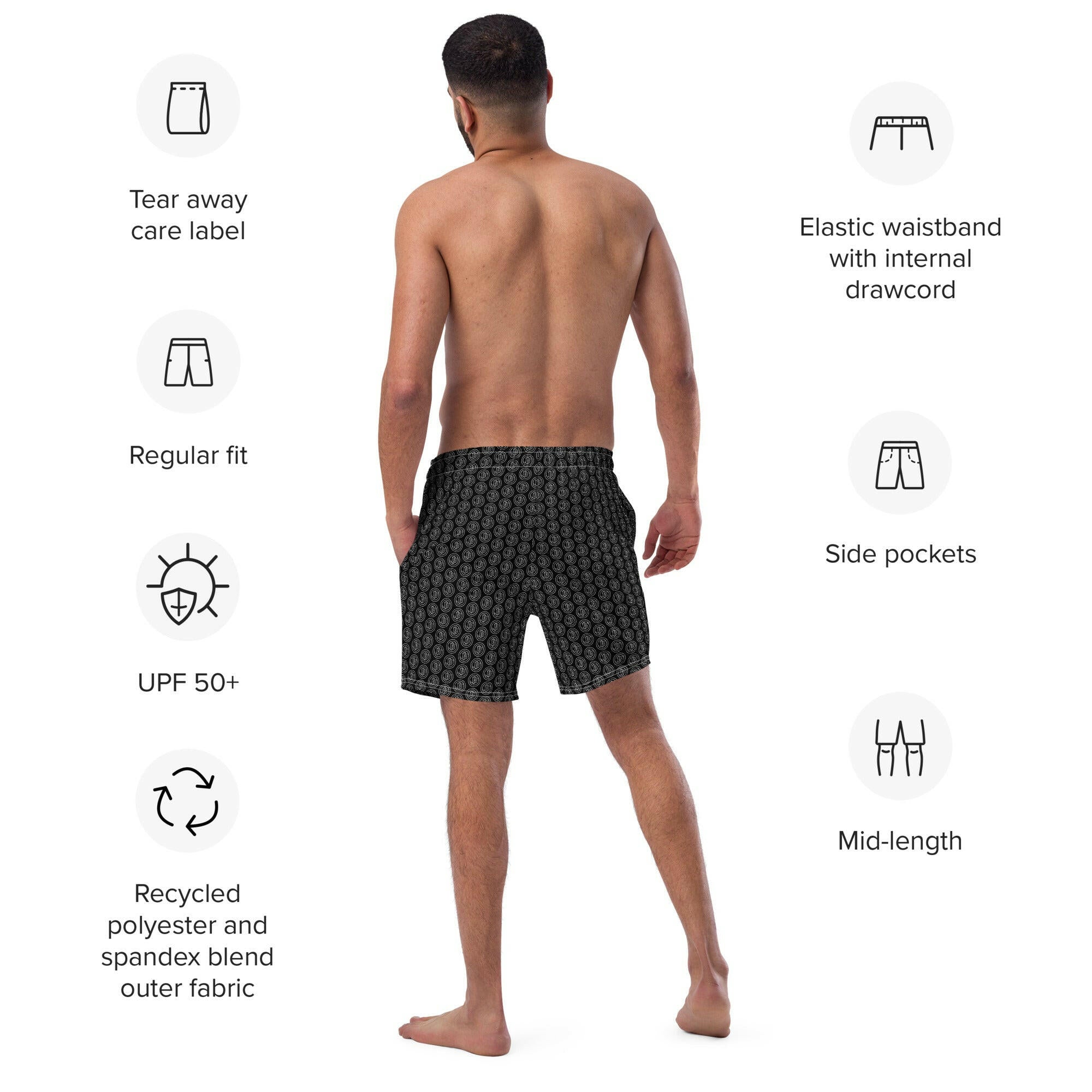 THE B / Bitcoin Swim Trunks - SVRN_T - The Orange Habit