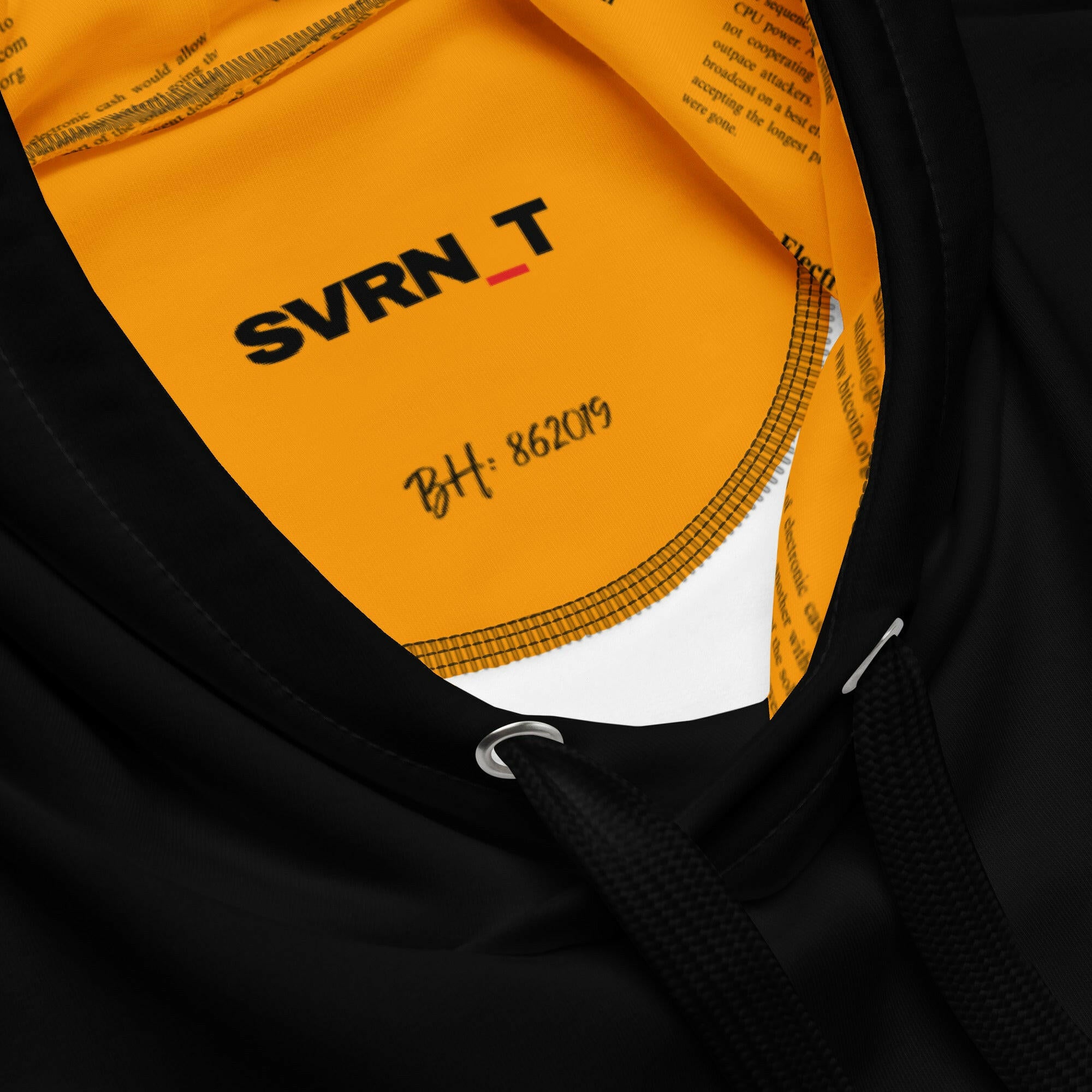 RESOLUTION / Premium Bitcoin Hoodie - SVRN_T - The Orange Habit