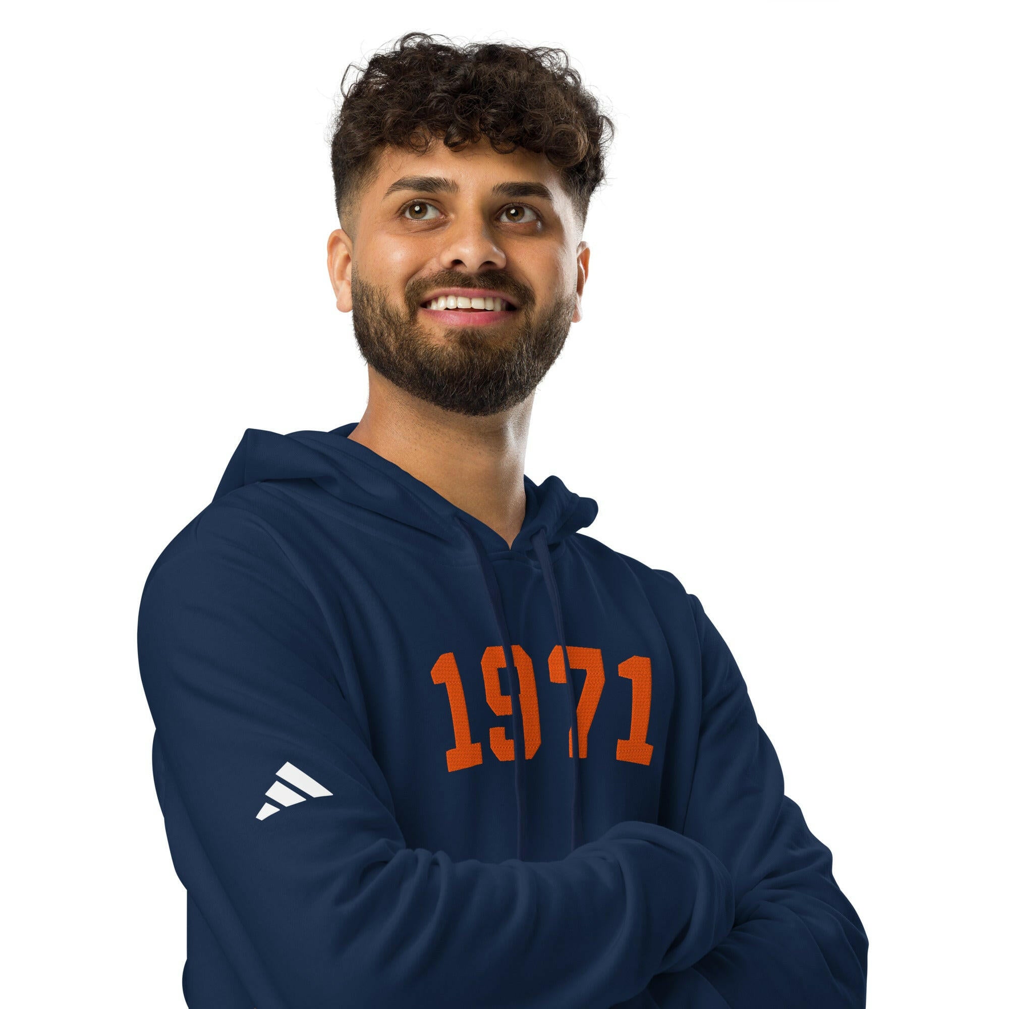 1971 / Embroidered Adidas Bitcoin Hoodie - SVRN_T - The Orange Habit
