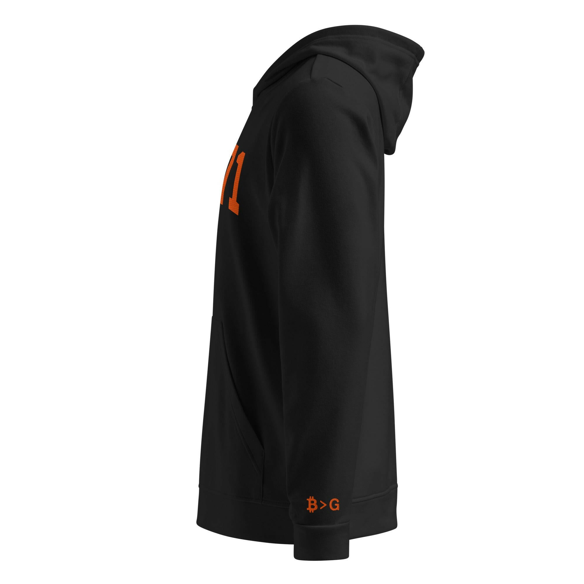 1971 / Embroidered Adidas Bitcoin Hoodie - SVRN_T - The Orange Habit