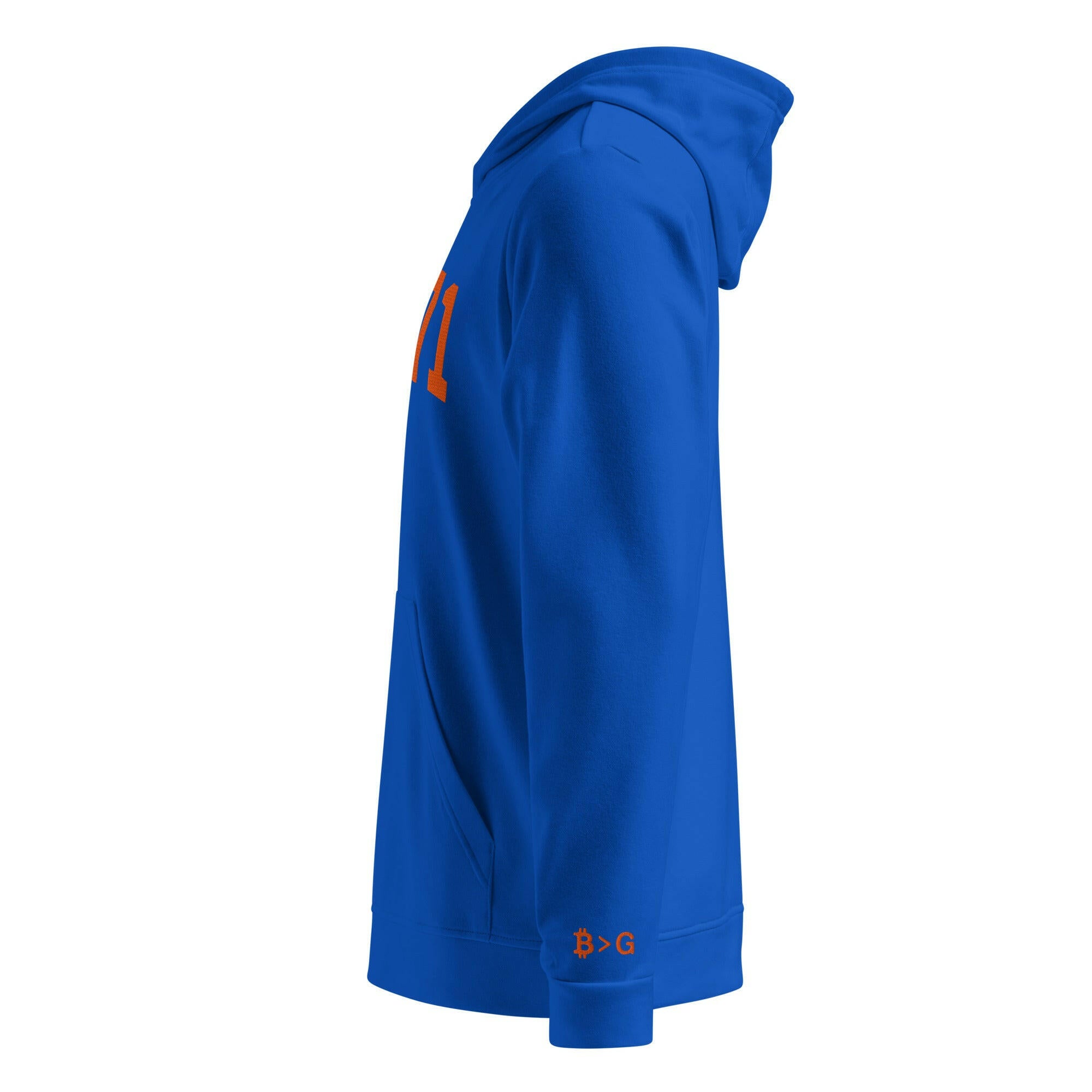 1971 / Embroidered Adidas Bitcoin Hoodie - SVRN_T - The Orange Habit