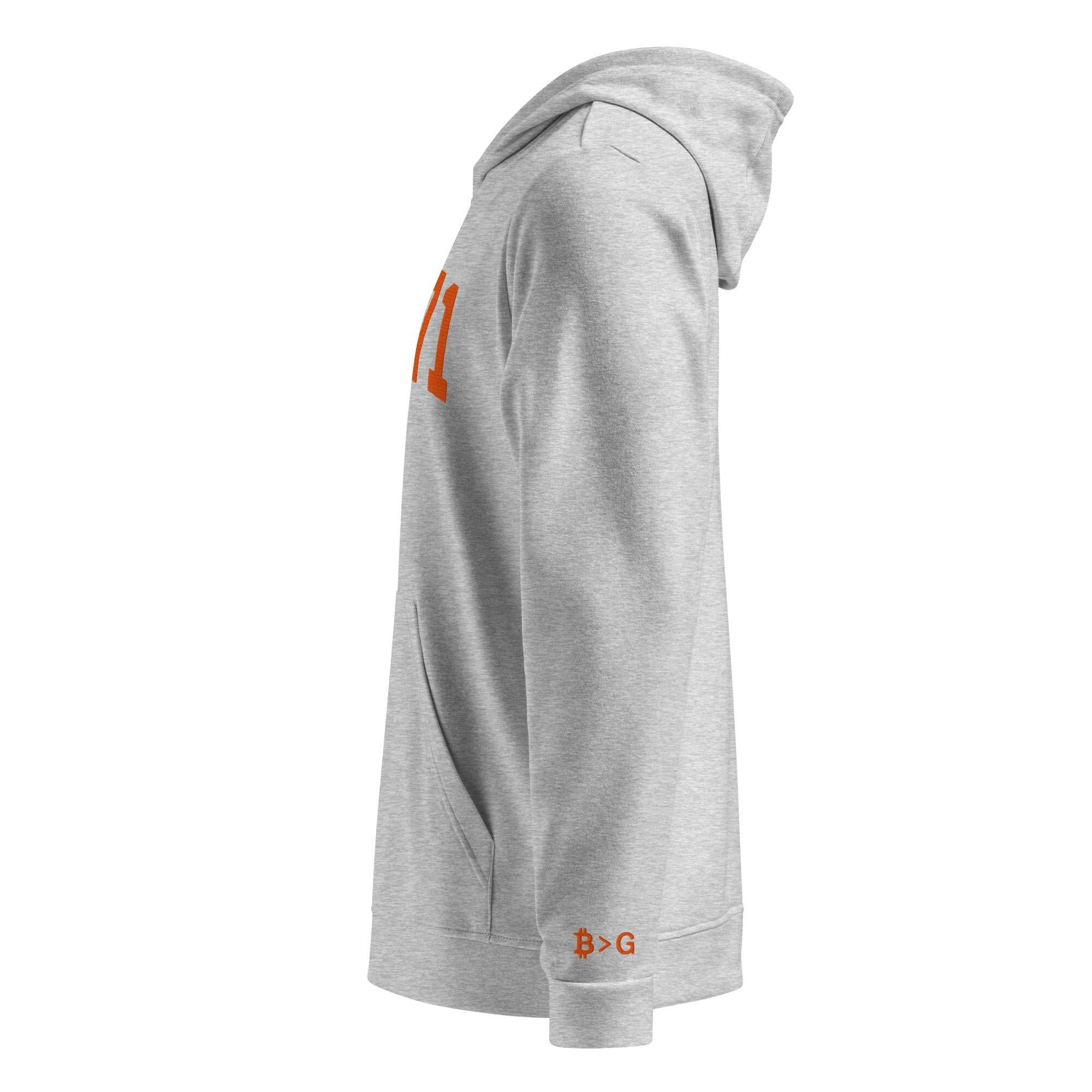 1971 / Embroidered Adidas Bitcoin Hoodie - SVRN_T - The Orange Habit