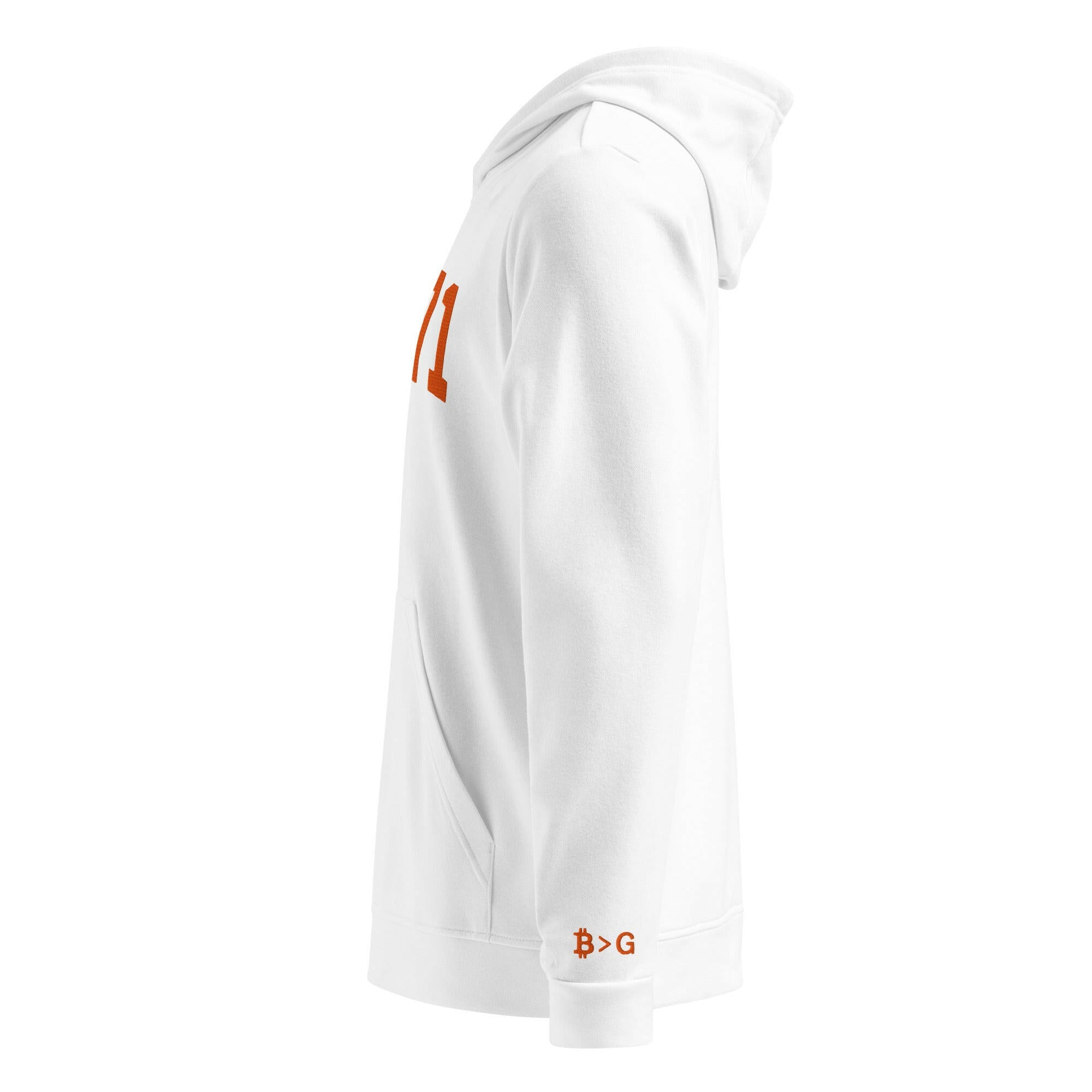 1971 / Embroidered Adidas Bitcoin Hoodie - SVRN_T - The Orange Habit
