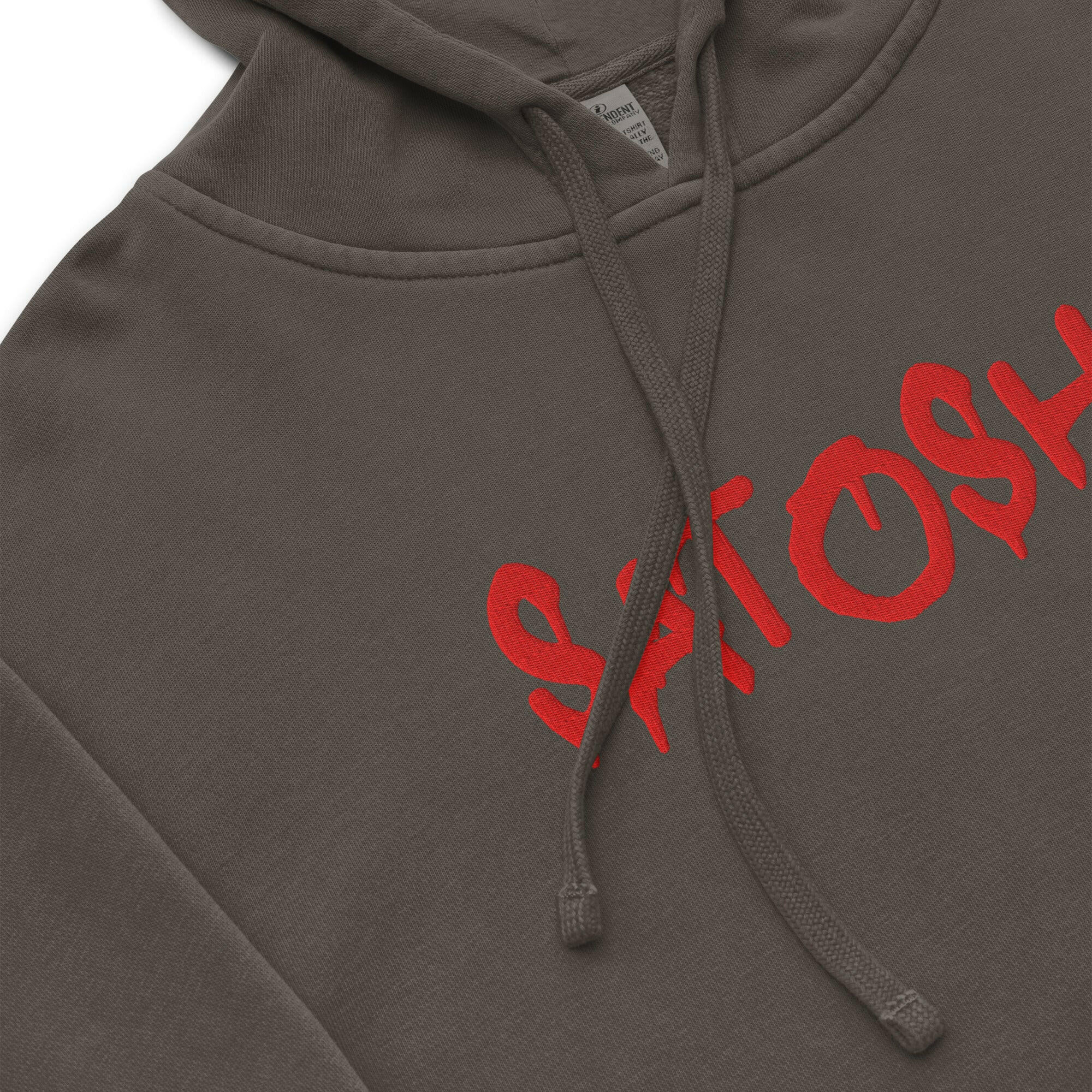 SATOSHI Red / Embroidered Luxe Bitcoin Hoodie - SVRN_T - The Orange Habit