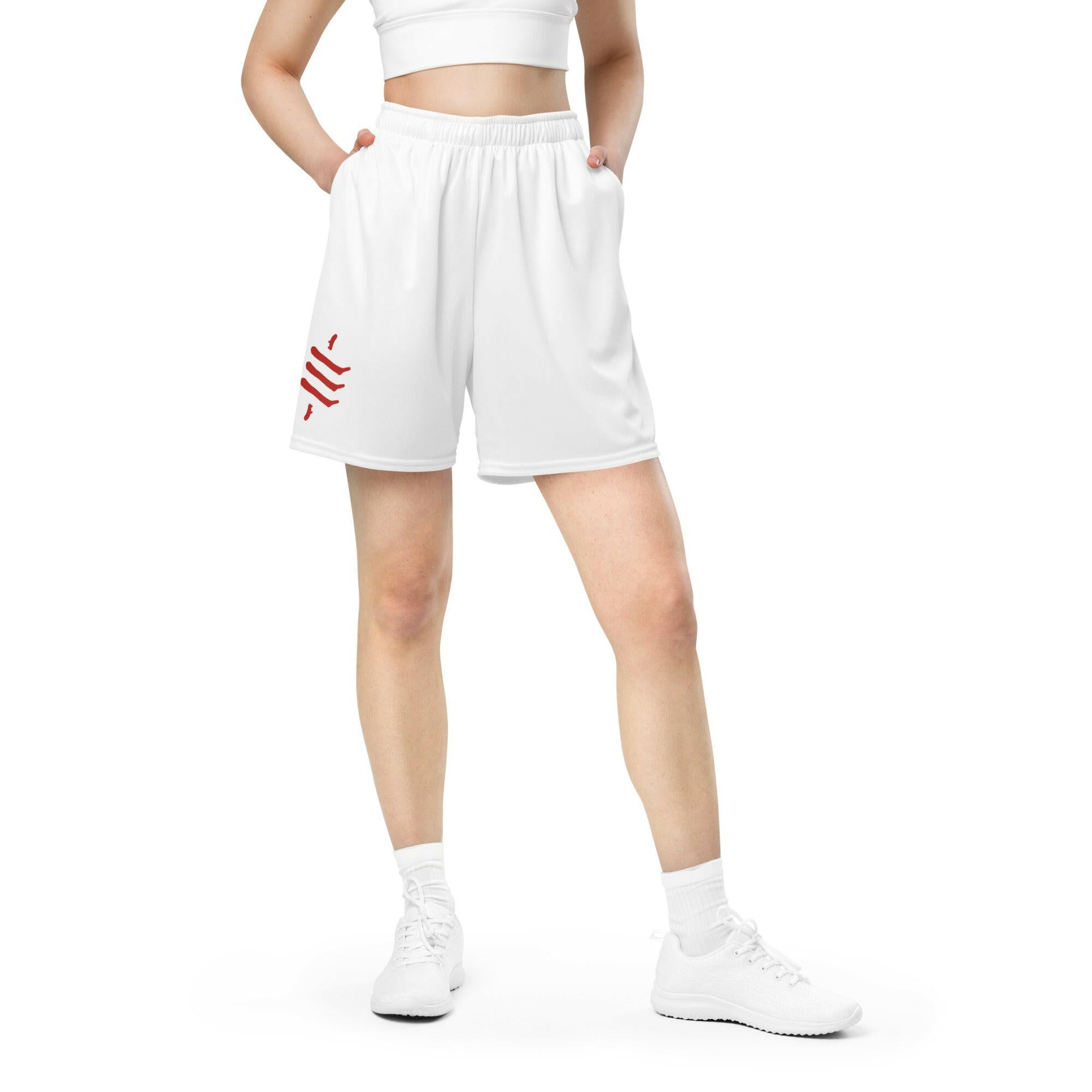 SATOSHI RED / Mesh Shorts - SVRN_T - The Orange Habit