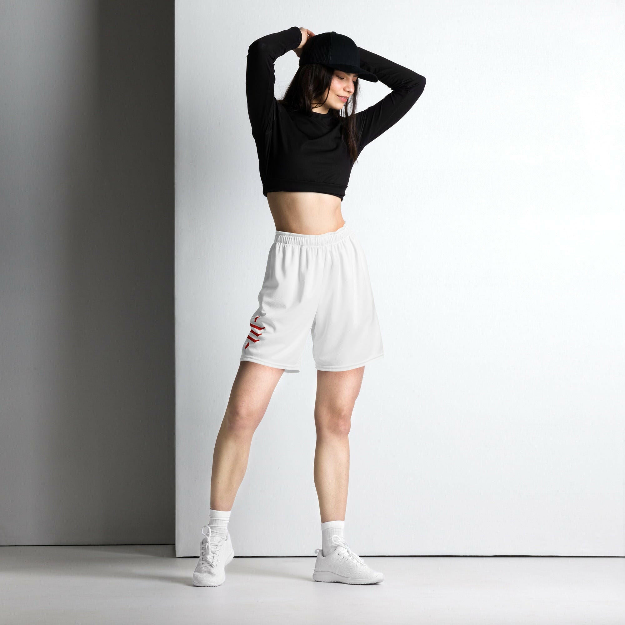 SATOSHI RED / Mesh Shorts - SVRN_T - The Orange Habit