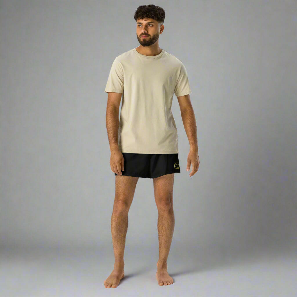 Satoshi Smiles / Unisex Bitcoin Shorts by SVRN_T - SVRN_T - The Orange Habit