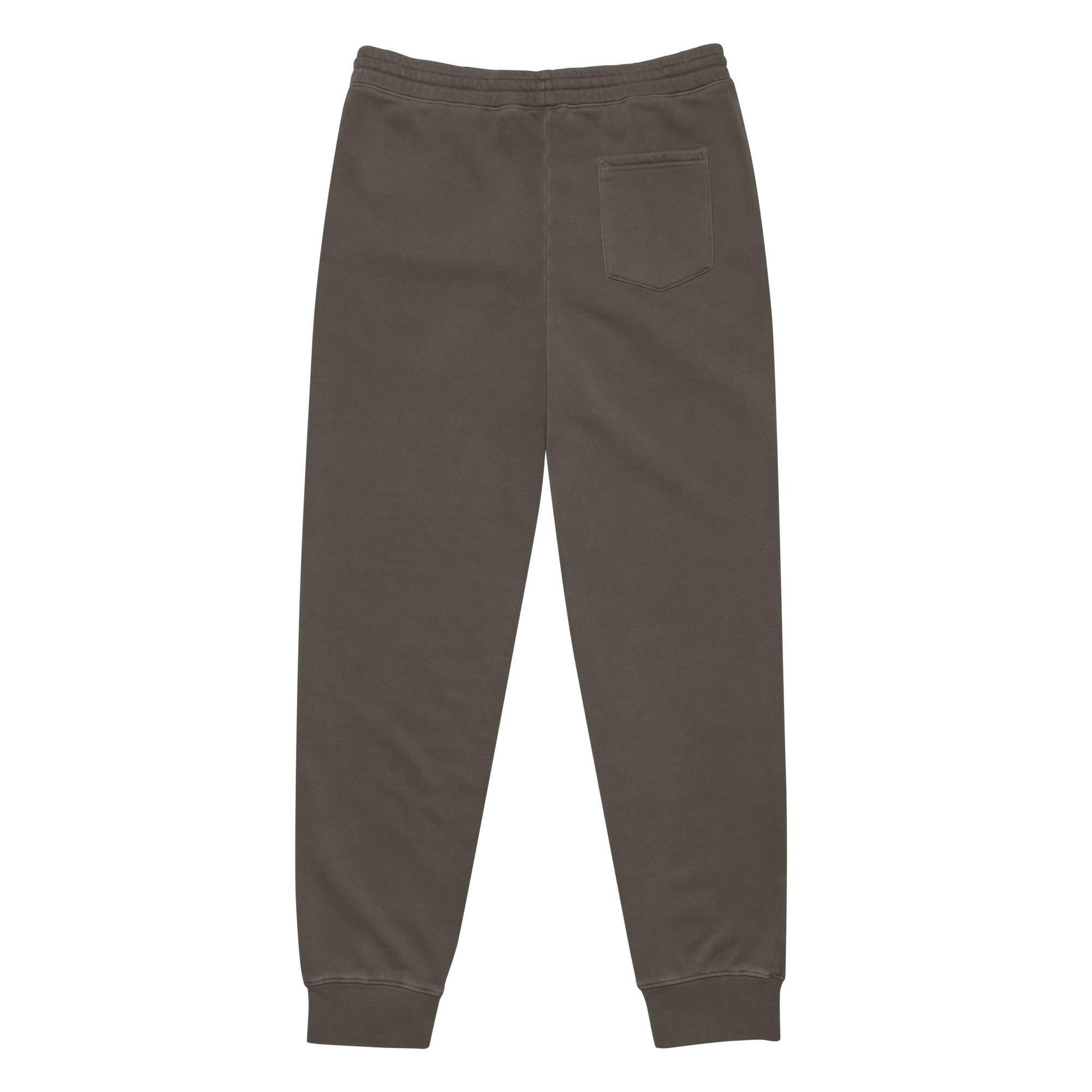 SATOSHI RED / Embroidered Luxe Bitcoin Sweatpants - SVRN_T - The Orange Habit