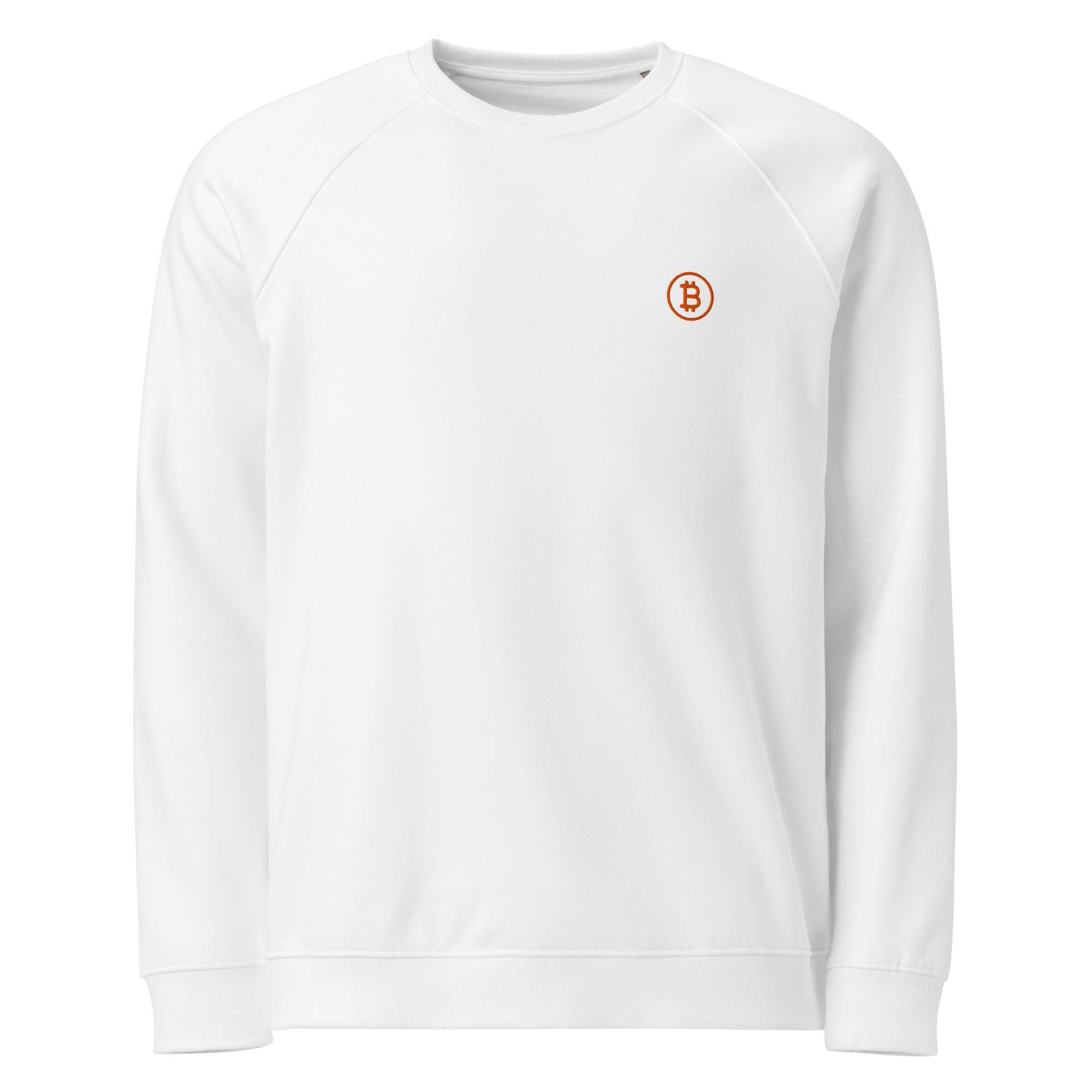 Branded - Orange B / Organic Raglan Bitcoin Sweatshirt - SVRN_T - The Orange Habit
