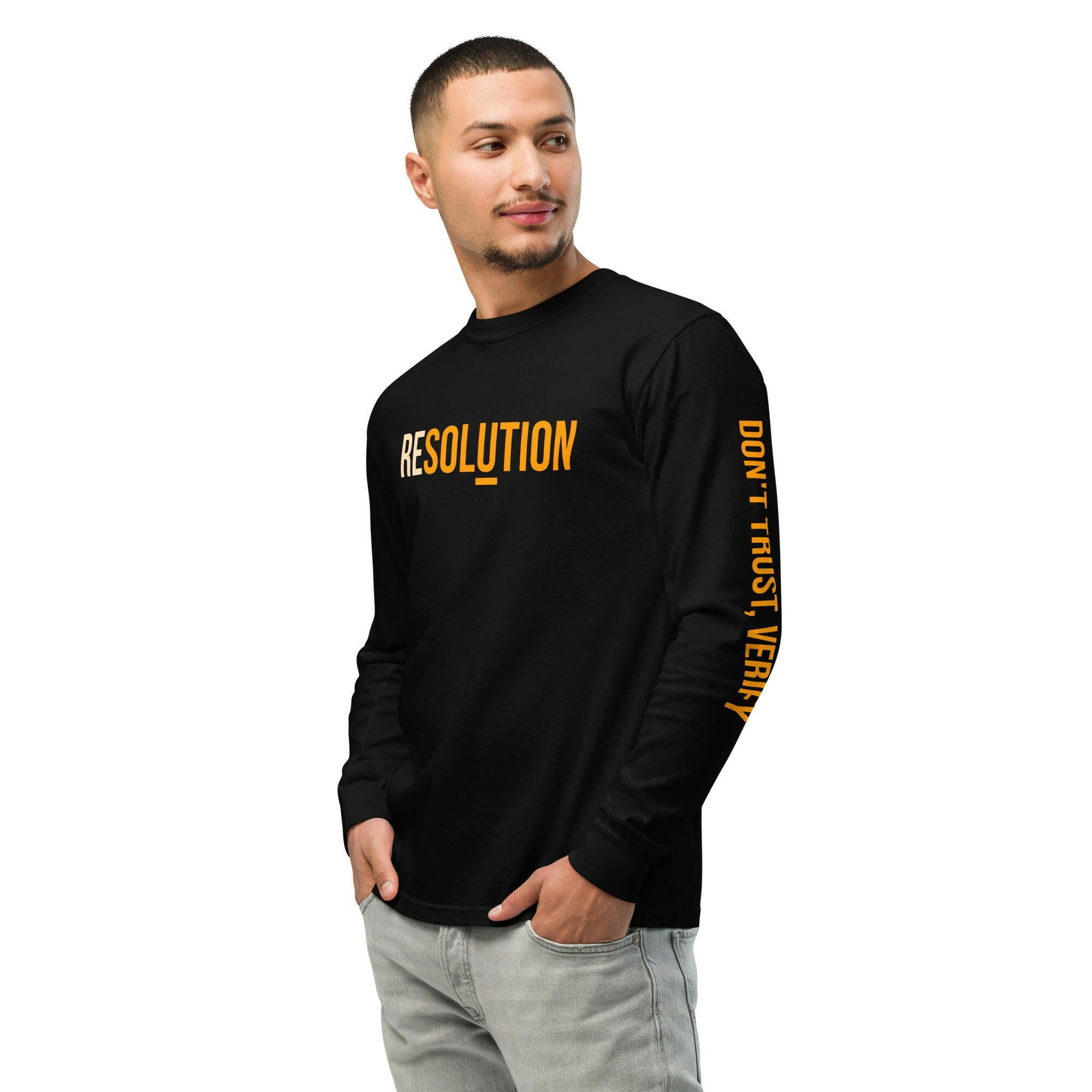 RESOLUTION / Long Sleeve T-shirt - SVRN_T - The Orange Habit