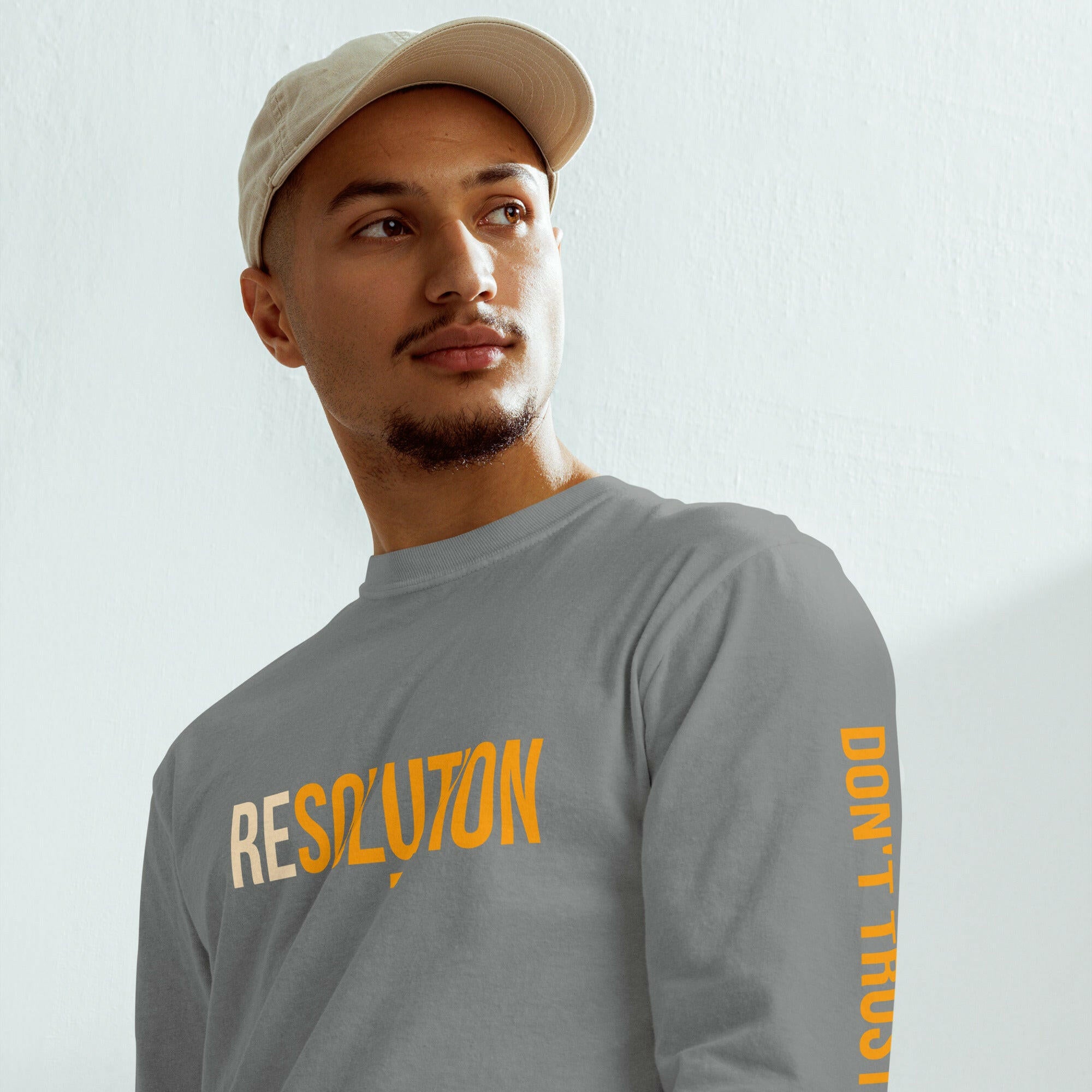 RESOLUTION / Long Sleeve T-shirt - SVRN_T - The Orange Habit