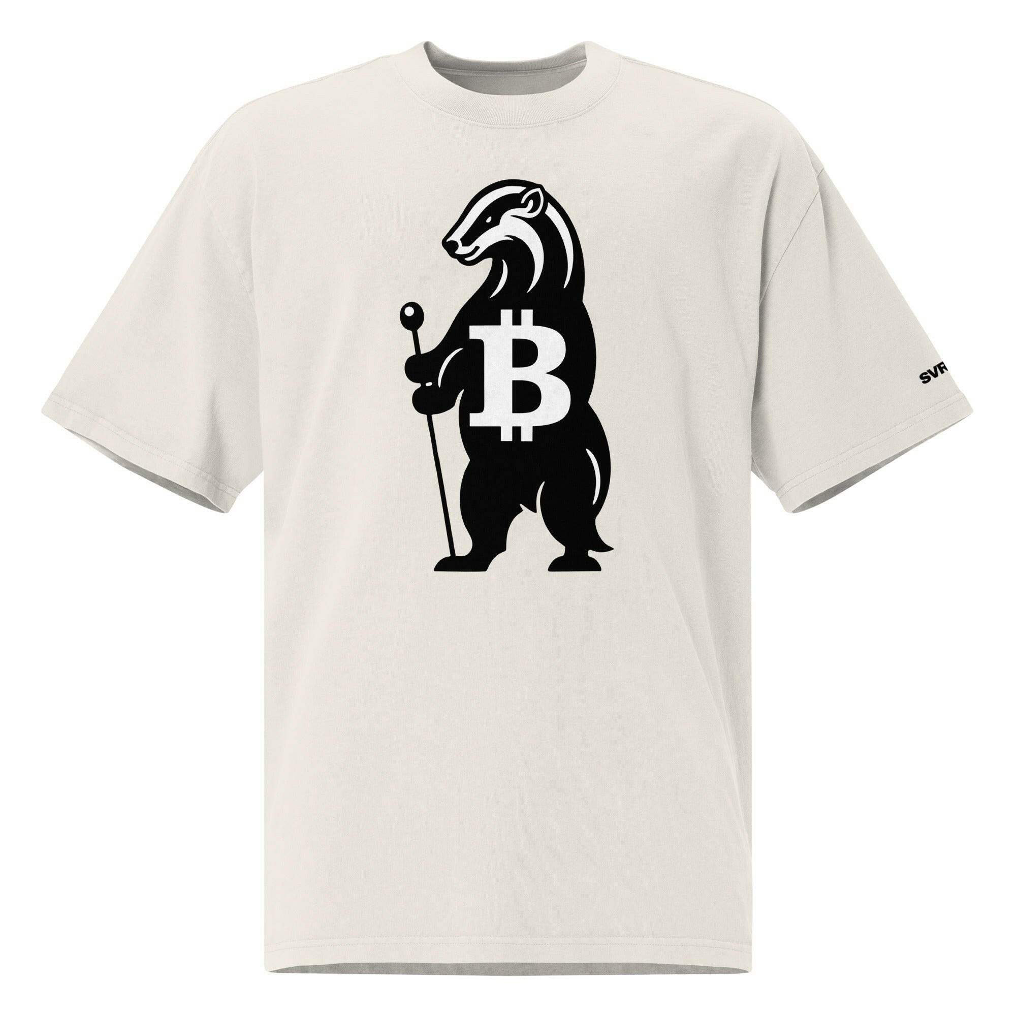 HONEY BADGER / Oversized Bitcoin T-Shirt - SVRN_T - The Orange Habit