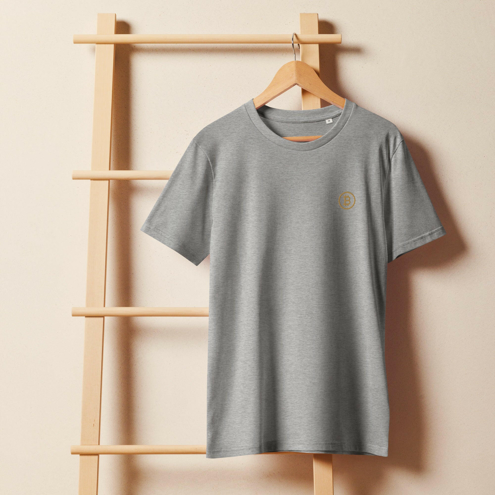 Branded / Embroidered Organic Bitcoin Tee - SVRN_T - The Orange Habit
