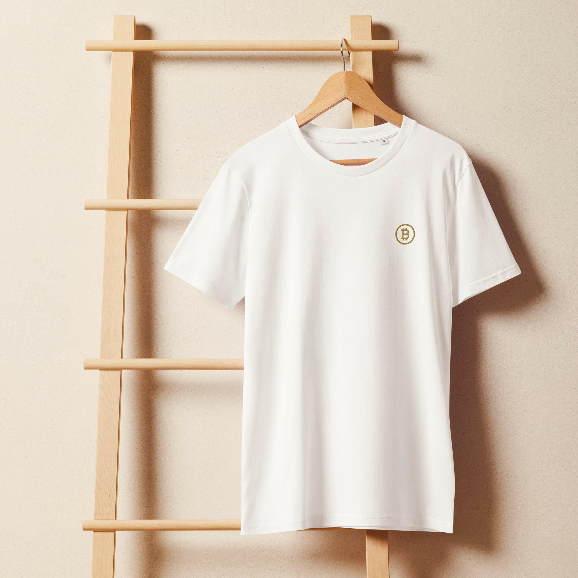 Branded / Embroidered Organic Bitcoin Tee - SVRN_T - The Orange Habit