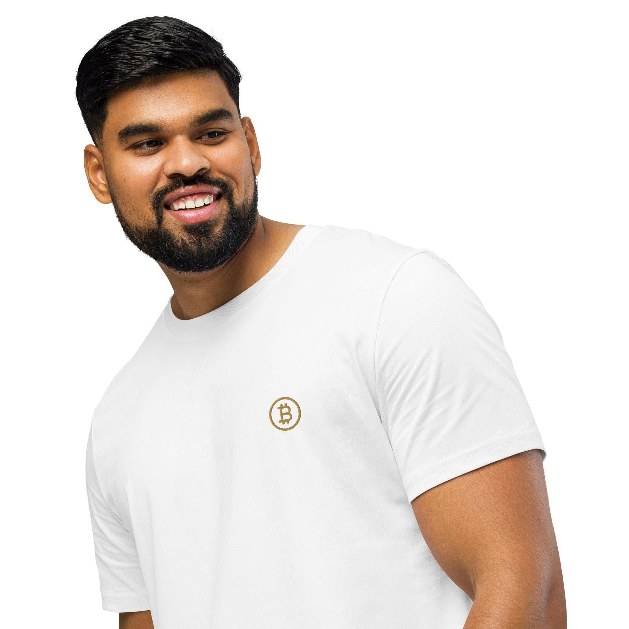 Branded / Embroidered Organic Bitcoin Tee - SVRN_T - The Orange Habit