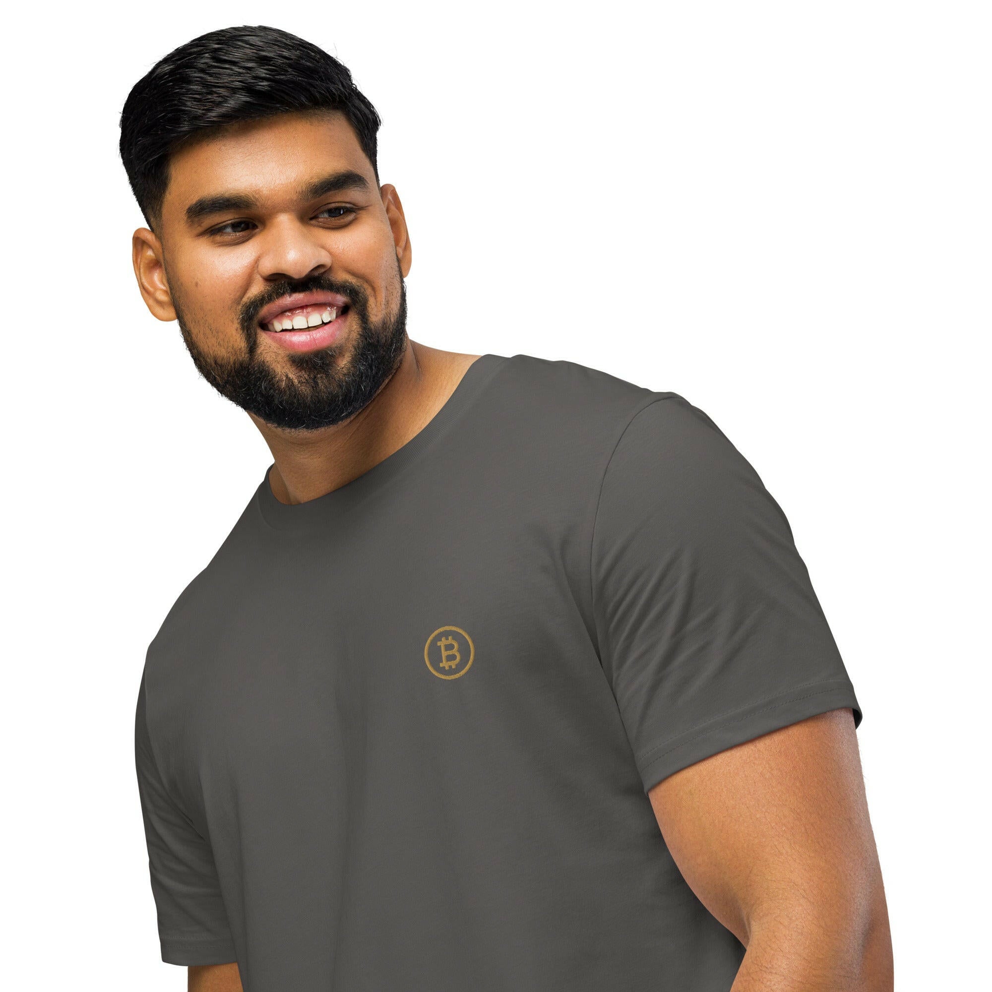 Branded / Embroidered Organic Bitcoin Tee - SVRN_T - The Orange Habit