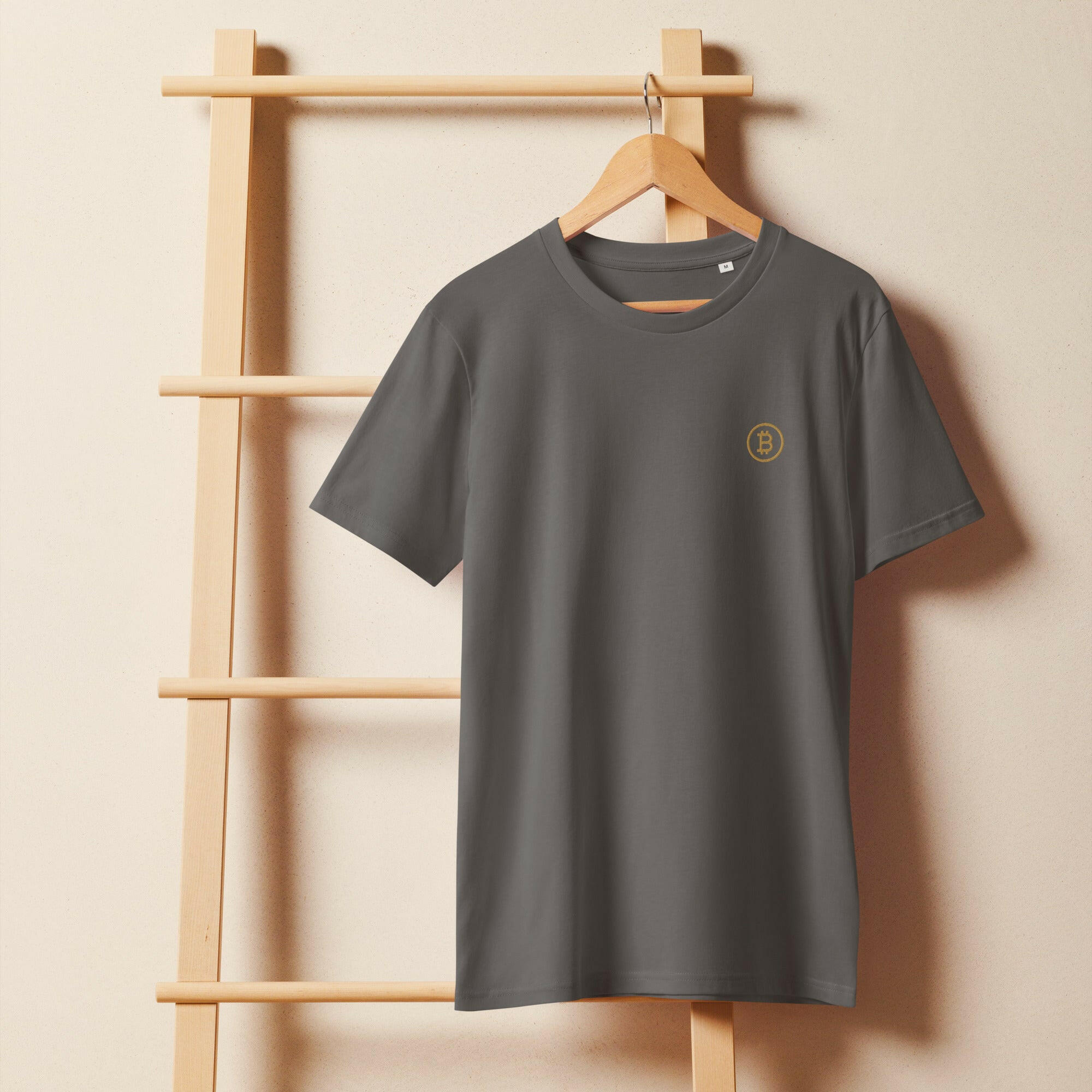 Branded / Embroidered Organic Bitcoin Tee - SVRN_T - The Orange Habit