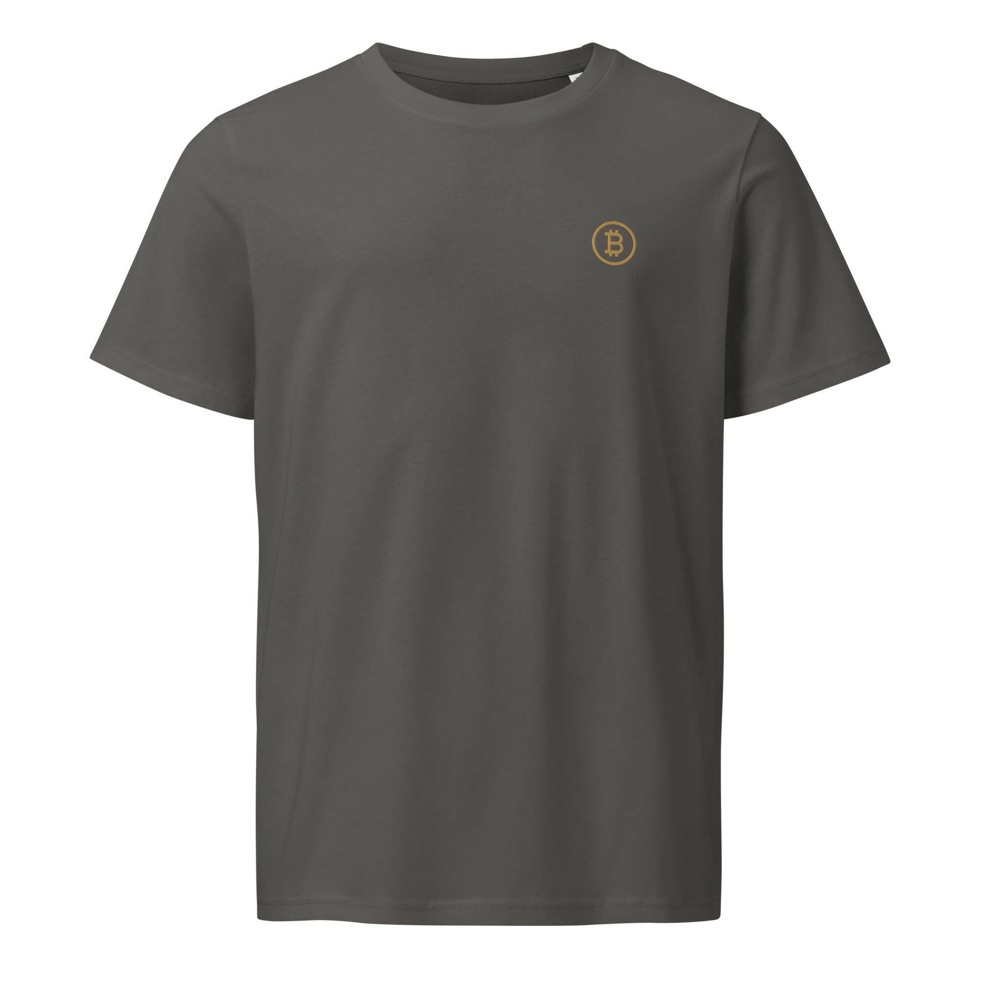 Branded / Embroidered Organic Bitcoin Tee - SVRN_T - The Orange Habit