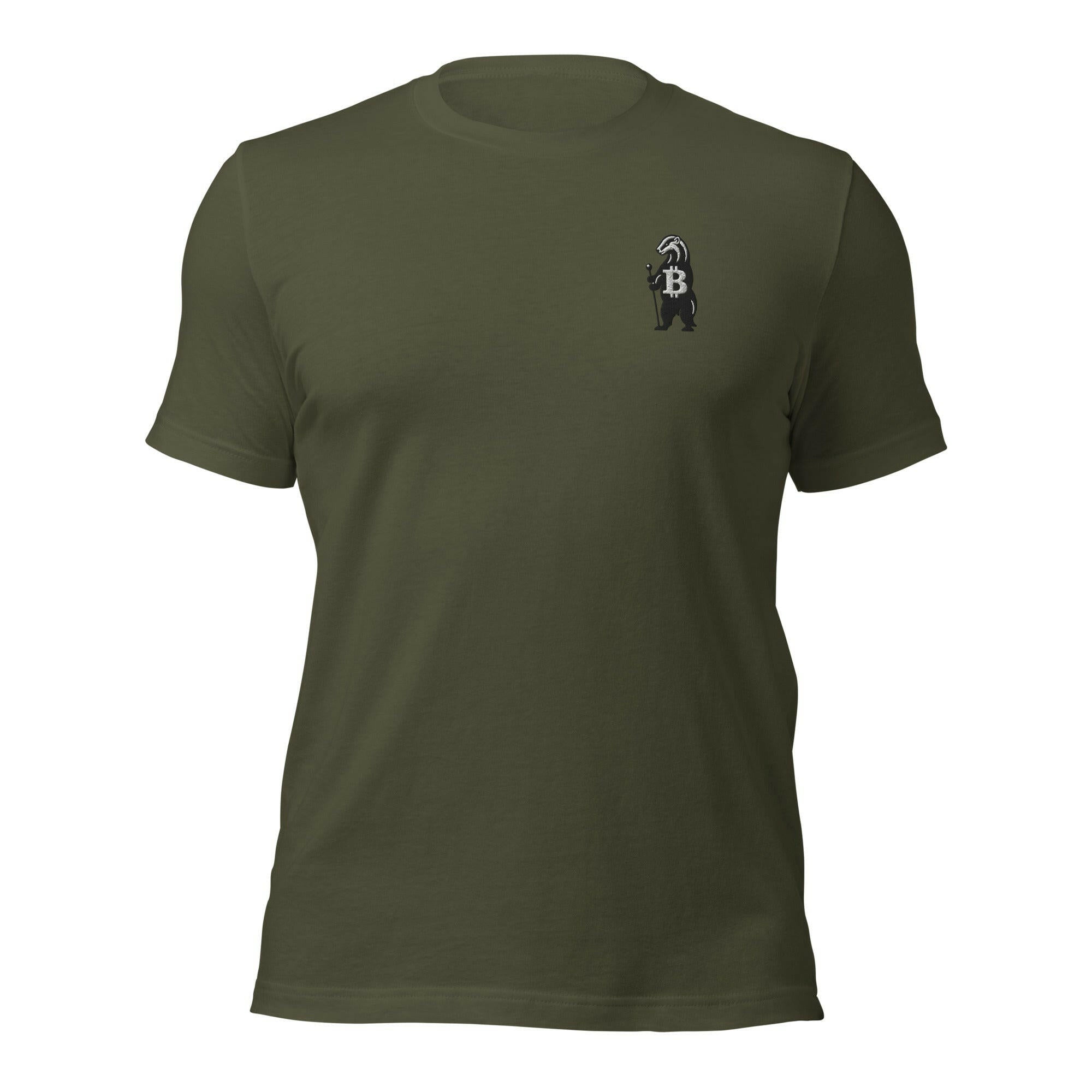 HONEY BADGER / Embroidered Bitcoin T-Shirt - SVRN_T - The Orange Habit