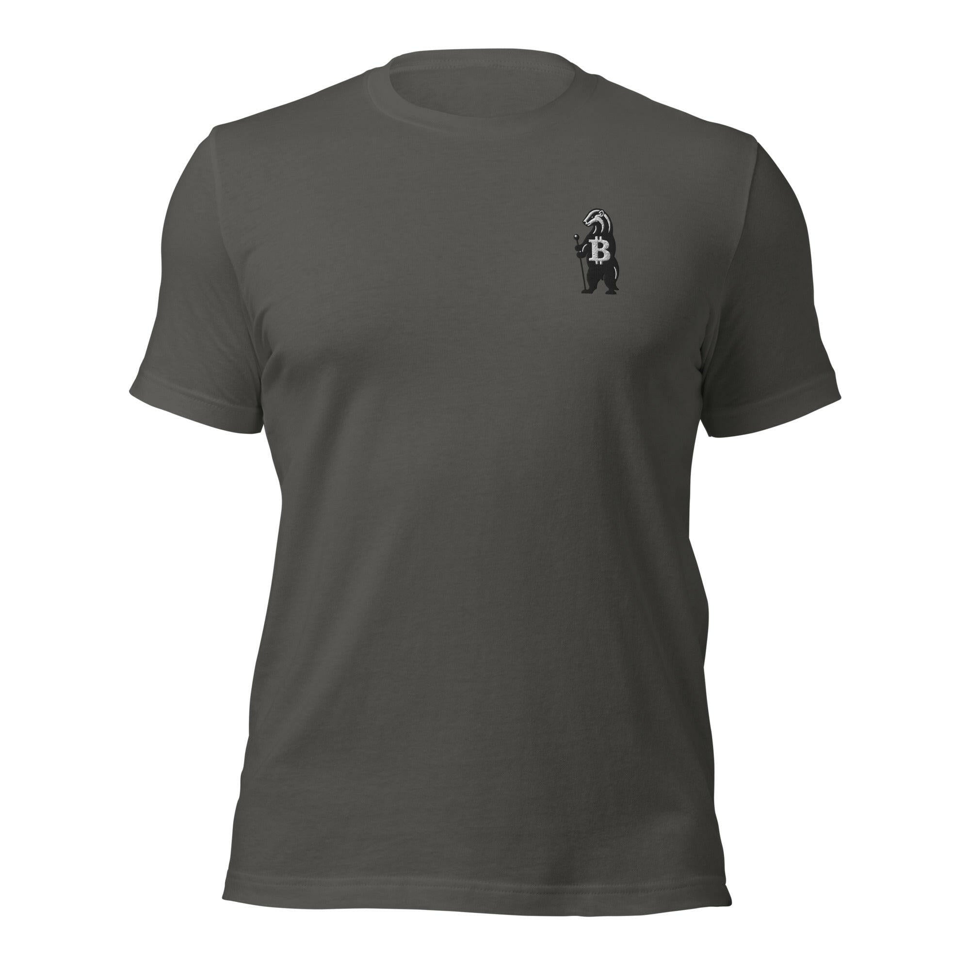 HONEY BADGER / Embroidered Bitcoin T-Shirt - SVRN_T - The Orange Habit