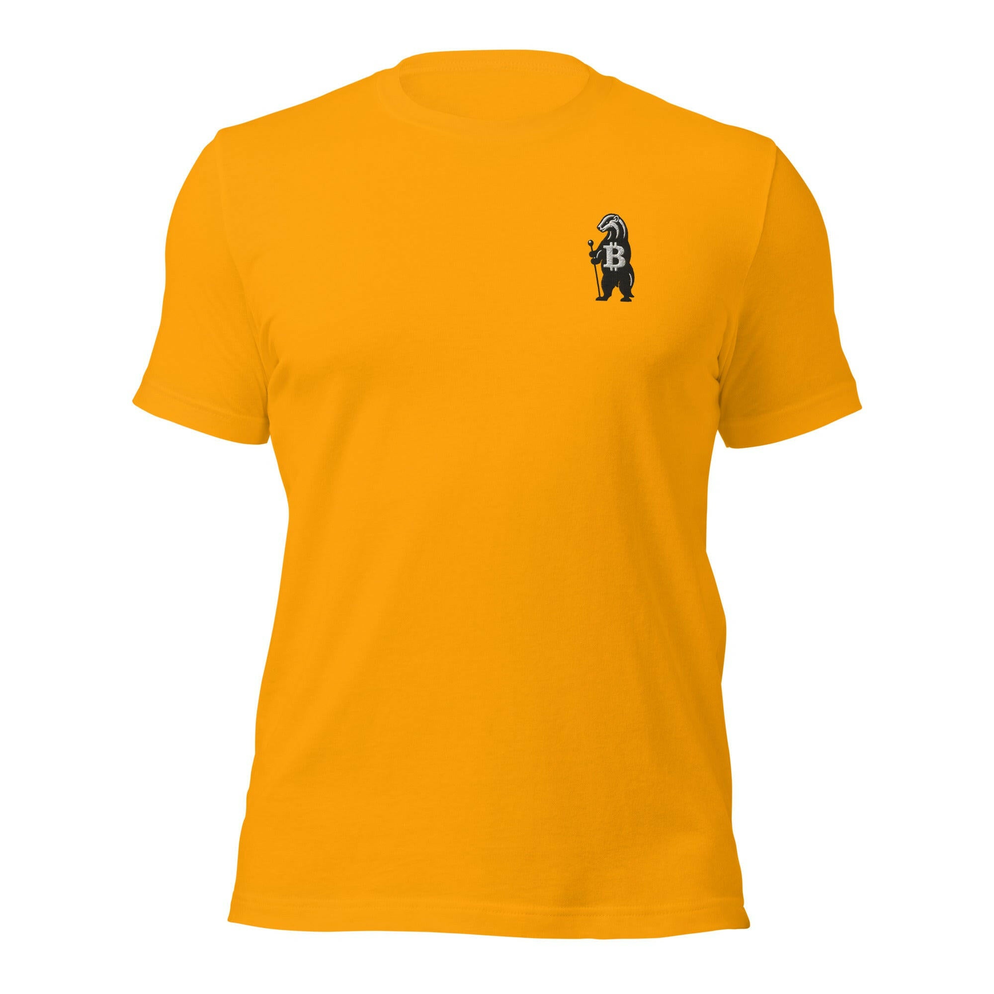 HONEY BADGER / Embroidered Bitcoin T-Shirt - SVRN_T - The Orange Habit