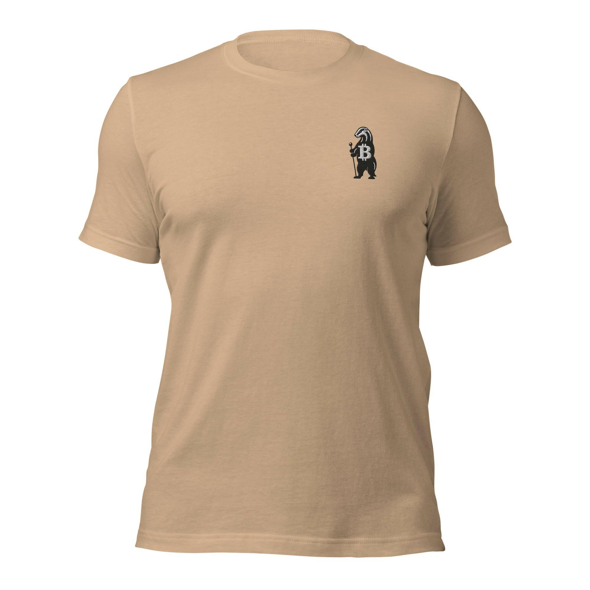 HONEY BADGER / Embroidered Bitcoin T-Shirt - SVRN_T - The Orange Habit