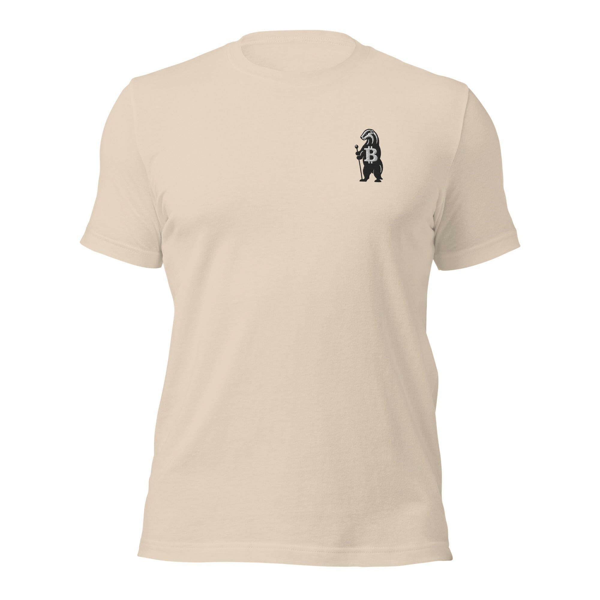HONEY BADGER / Embroidered Bitcoin T-Shirt - SVRN_T - The Orange Habit