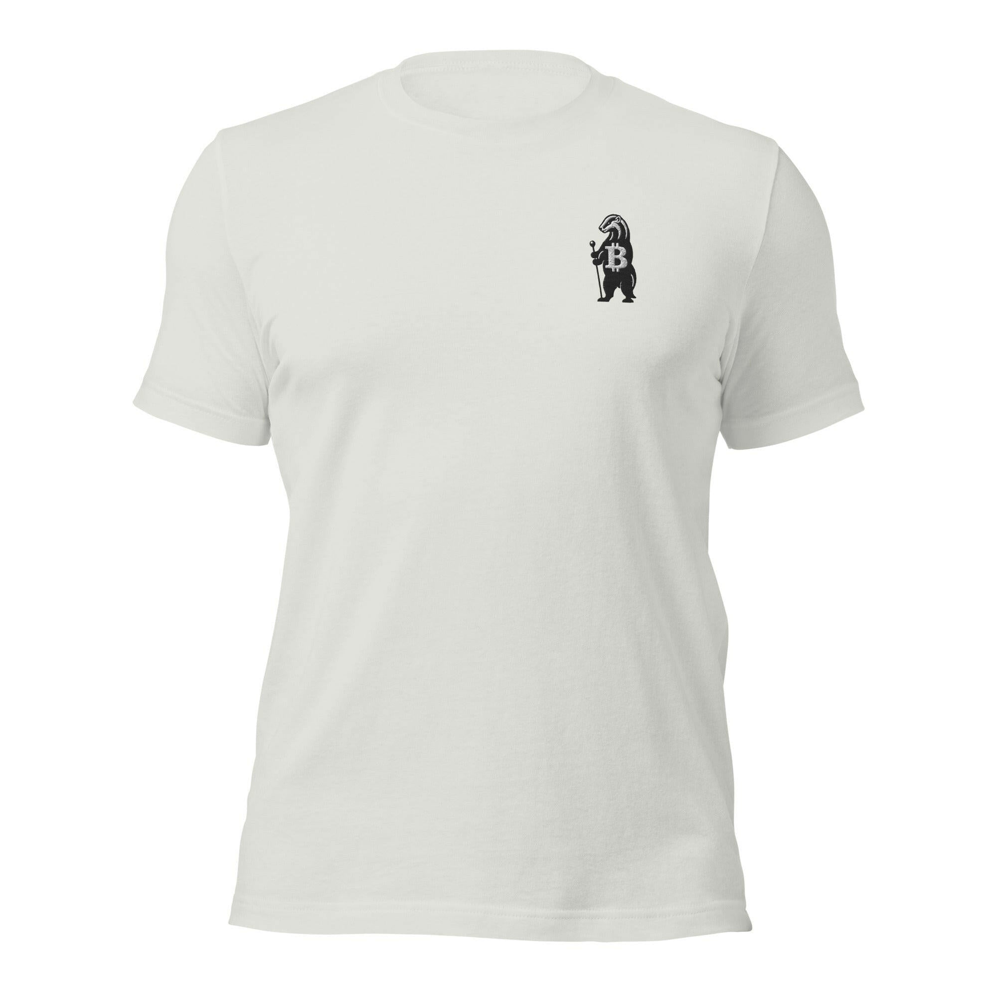 HONEY BADGER / Embroidered Bitcoin T-Shirt - SVRN_T - The Orange Habit