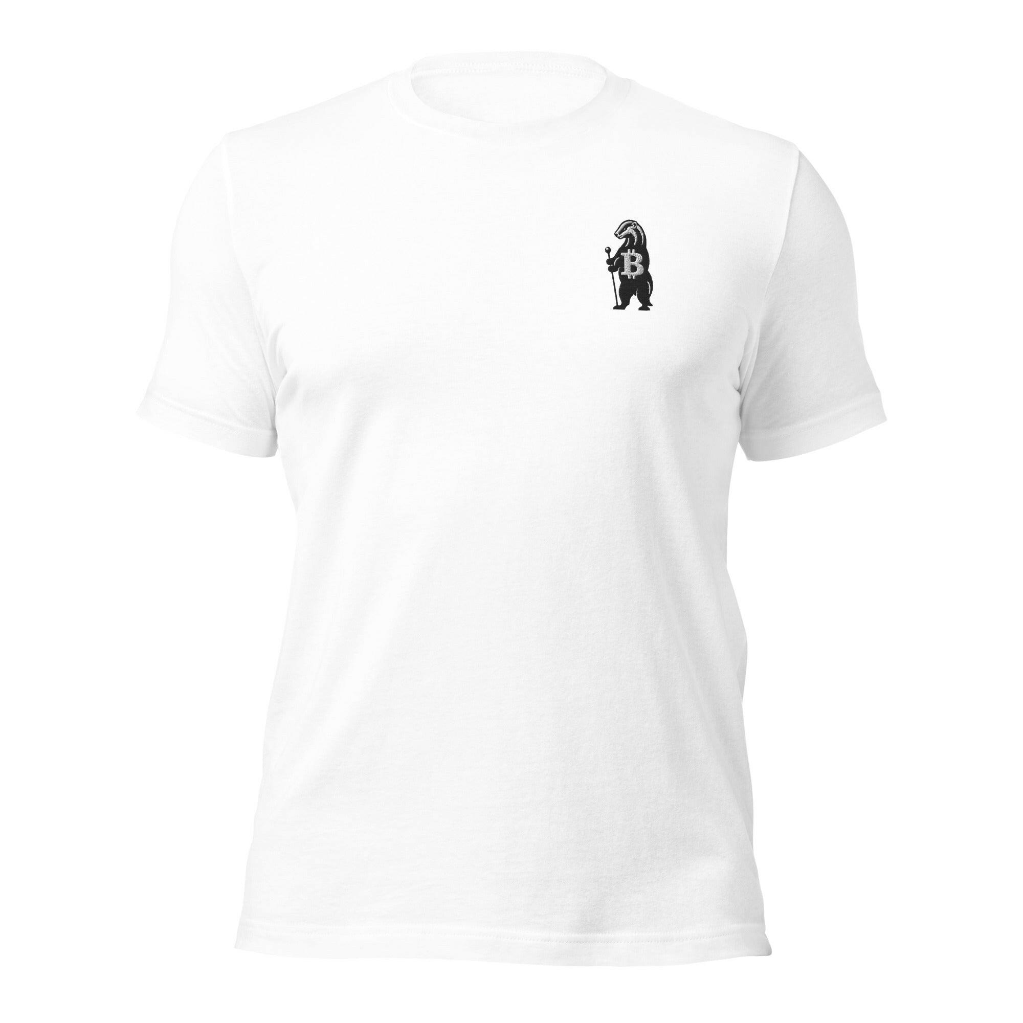 HONEY BADGER / Embroidered Bitcoin T-Shirt - SVRN_T - The Orange Habit