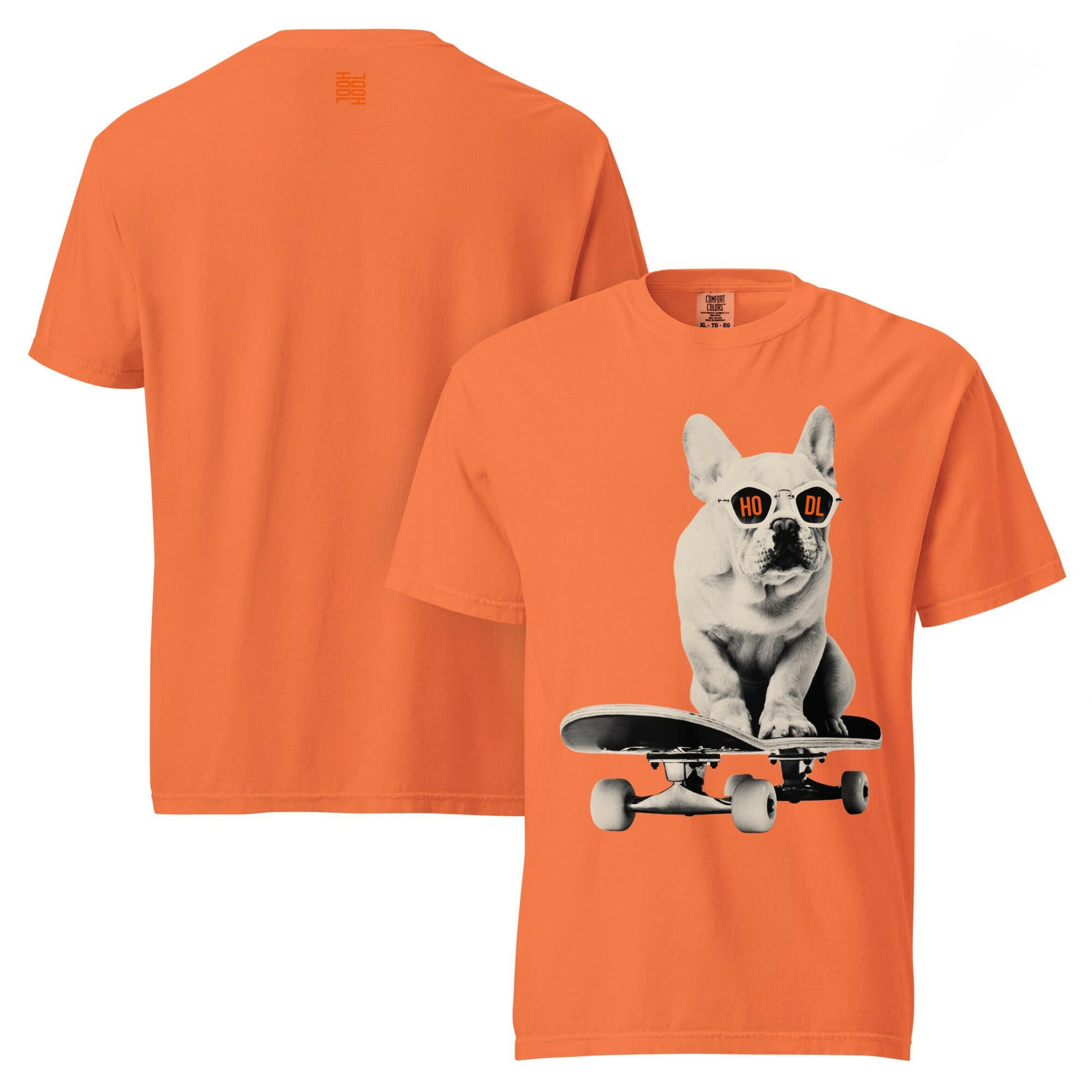 HODL DOG - Frenchie / Bitcoin T-Shirt - SVRN_T - The Orange Habit