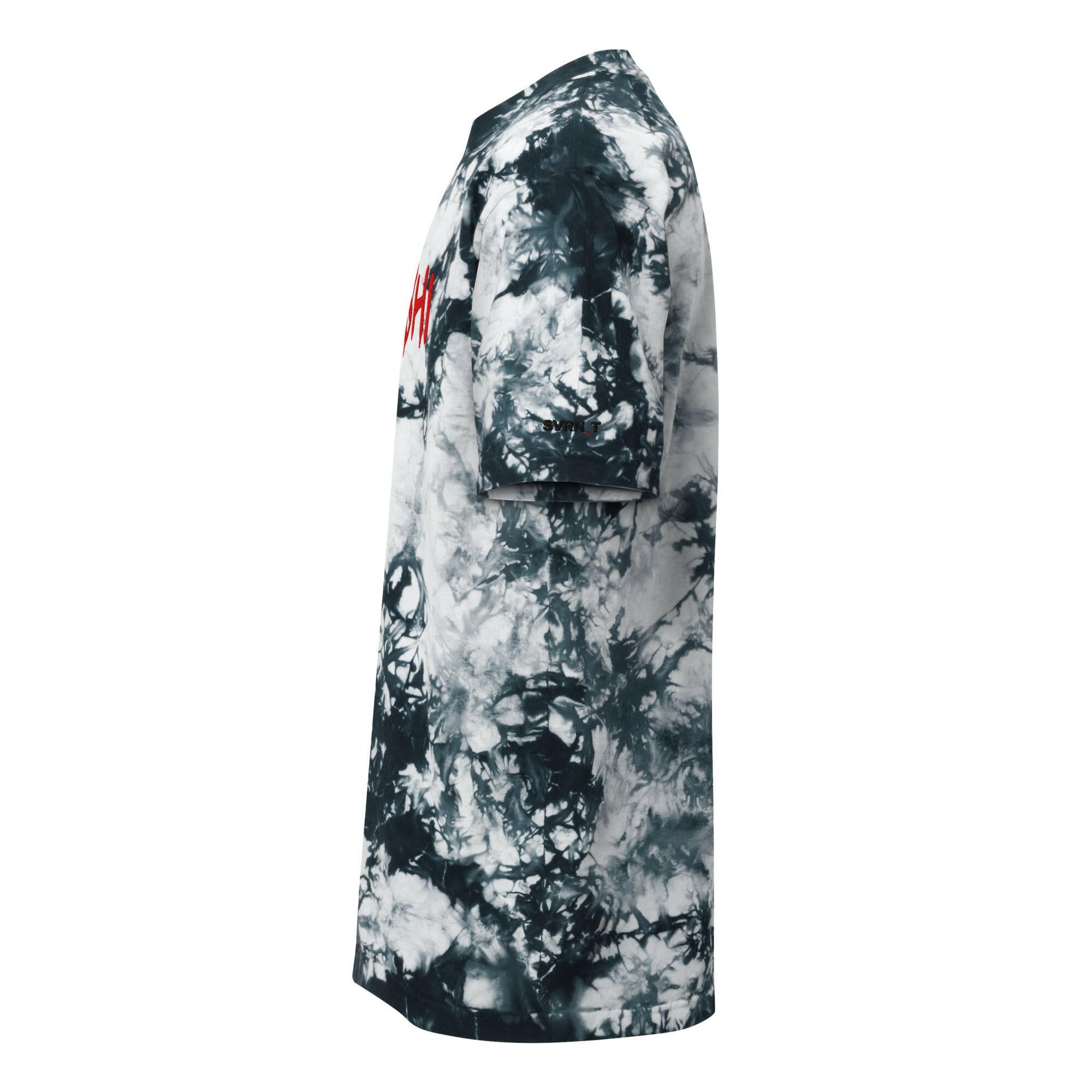 Satoshi Red / Oversized Tie-Dye Bitcoin T-Shirt - SVRN_T - The Orange Habit