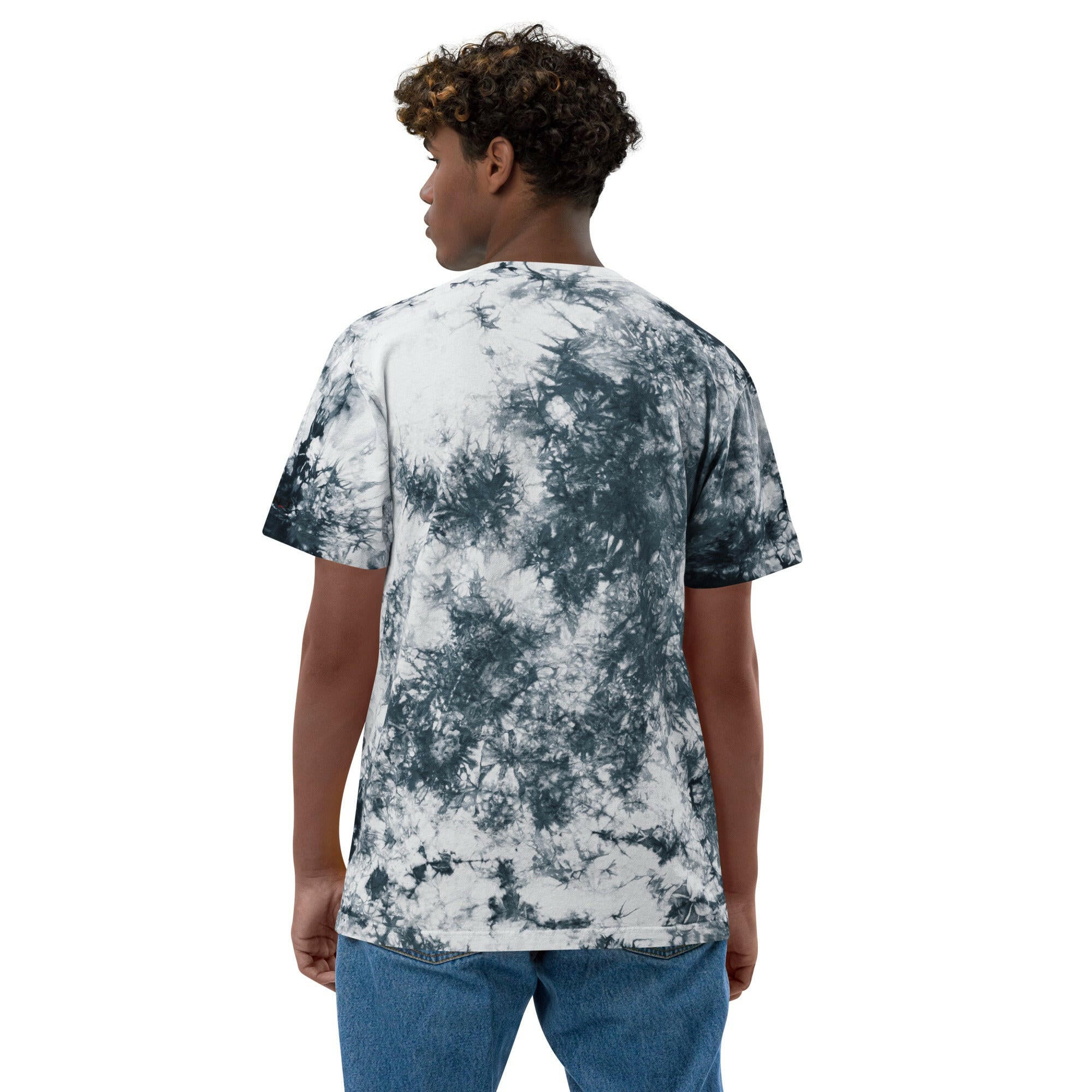 Satoshi Red / Oversized Tie-Dye Bitcoin T-Shirt - SVRN_T - The Orange Habit