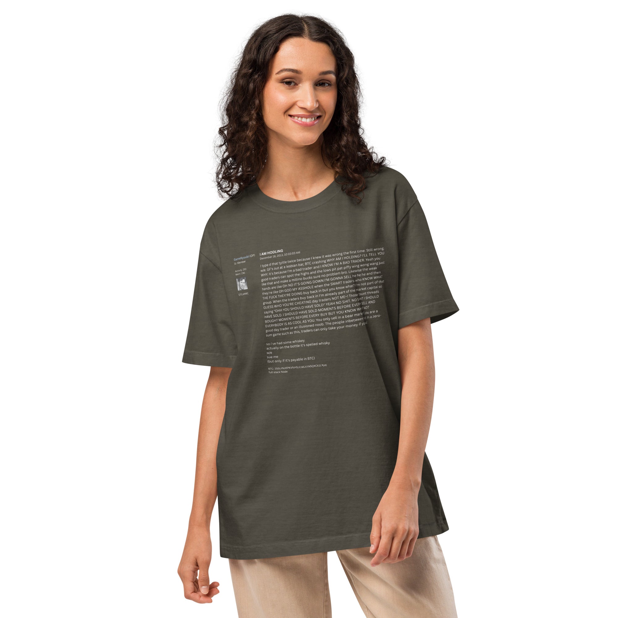 I'm Hodling / Oversized Bitcoin T-Shirt - SVRN_T - The Orange Habit