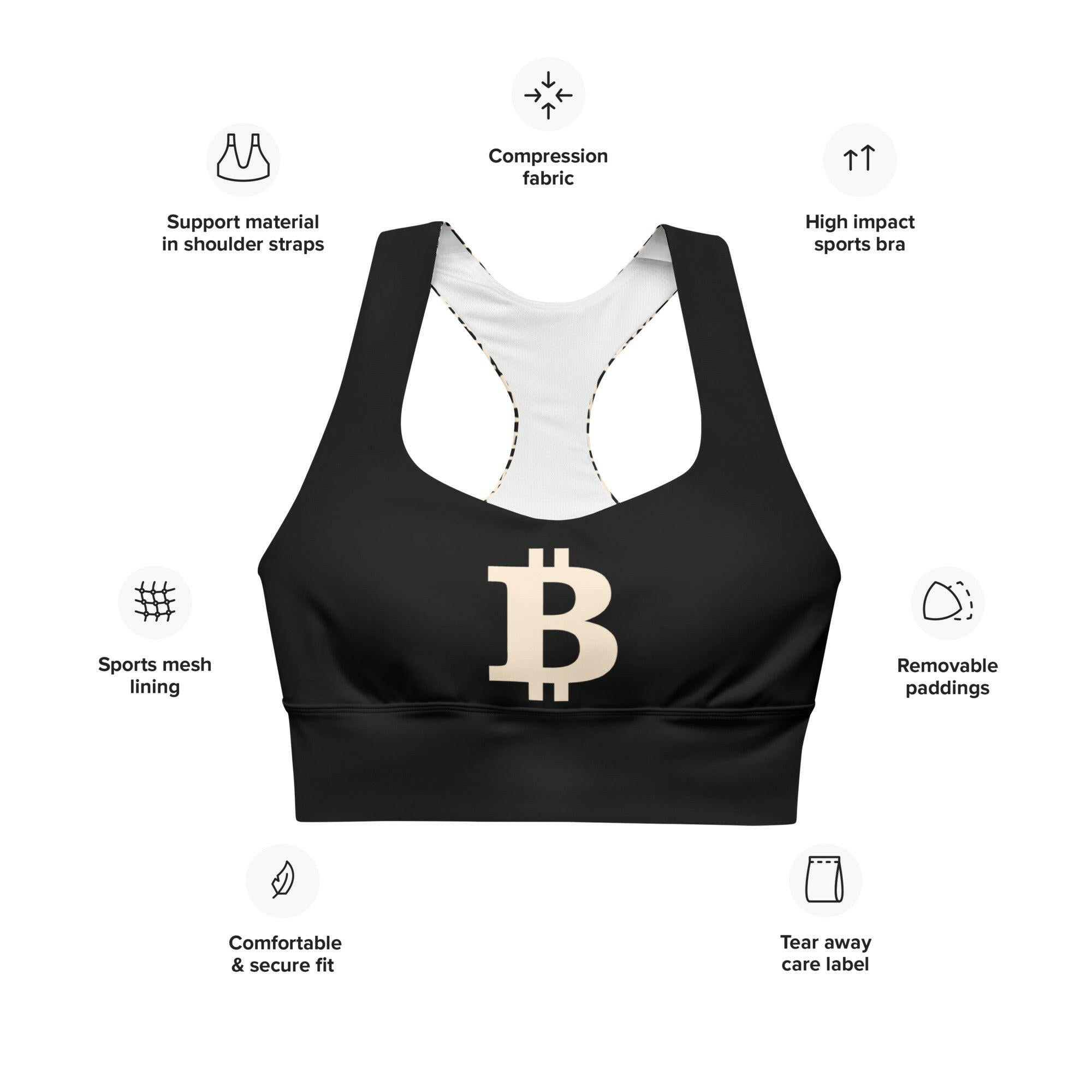 THE B / Bitcoin Sports Bra - Nikki Nakamoto - The Orange Habit