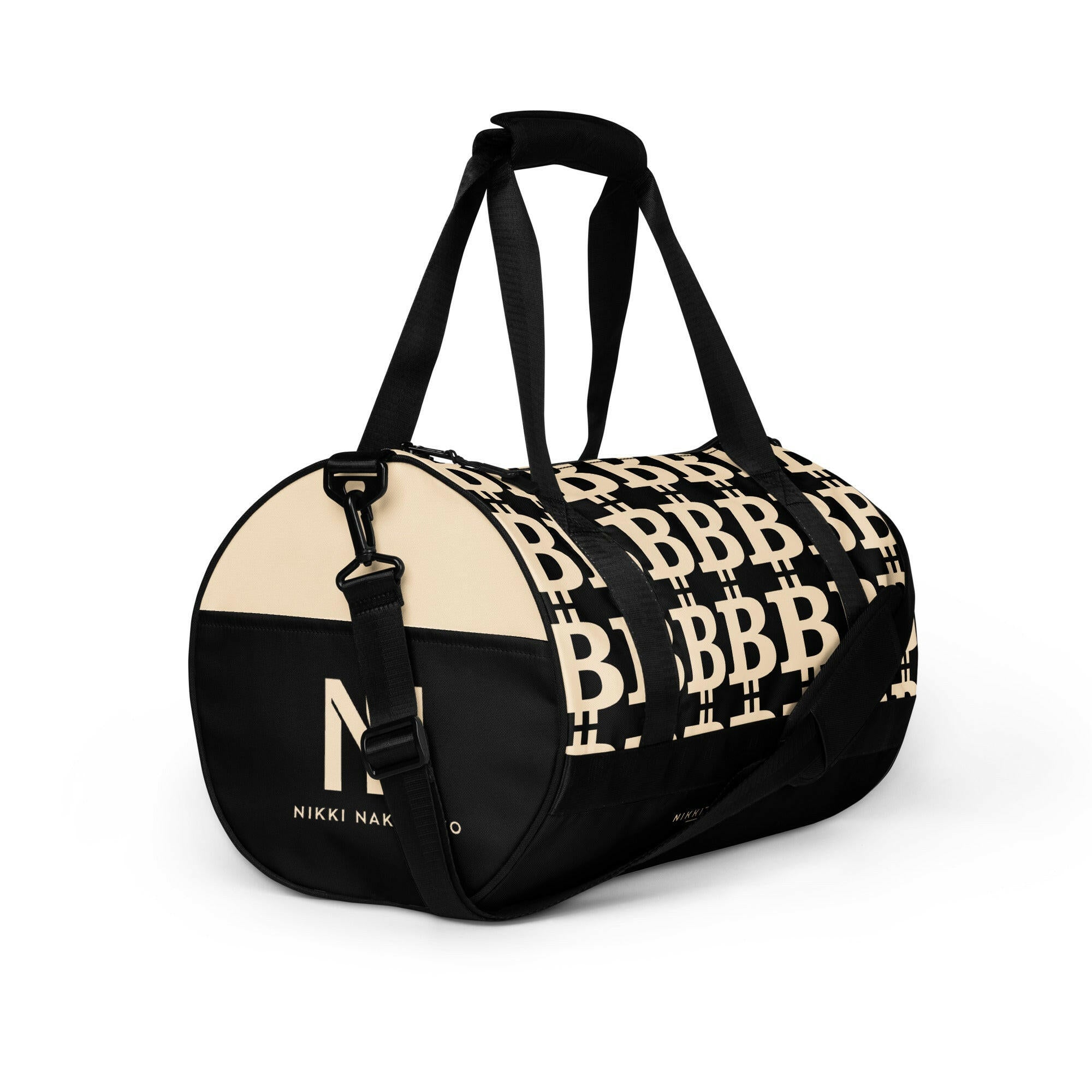 THE B - POW / Bitcoin Gym Bag - Nikki Nakamoto Bags - The Orange Habit