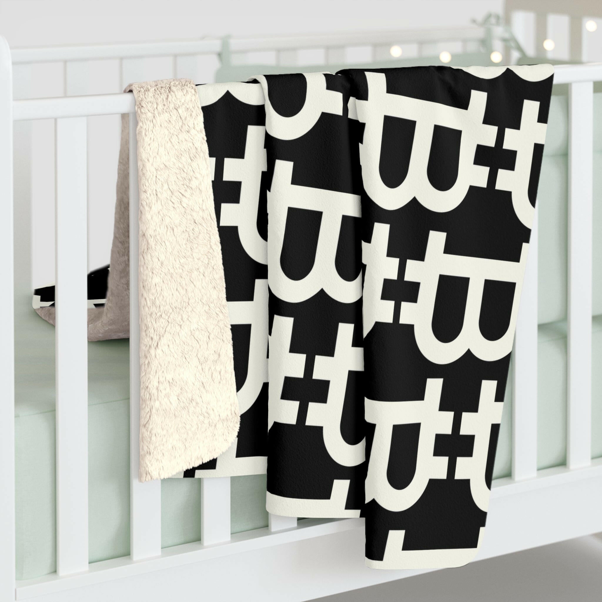 THE B / Sherpa Bitcoin Blanket - Orange Habit Home - The Orange Habit