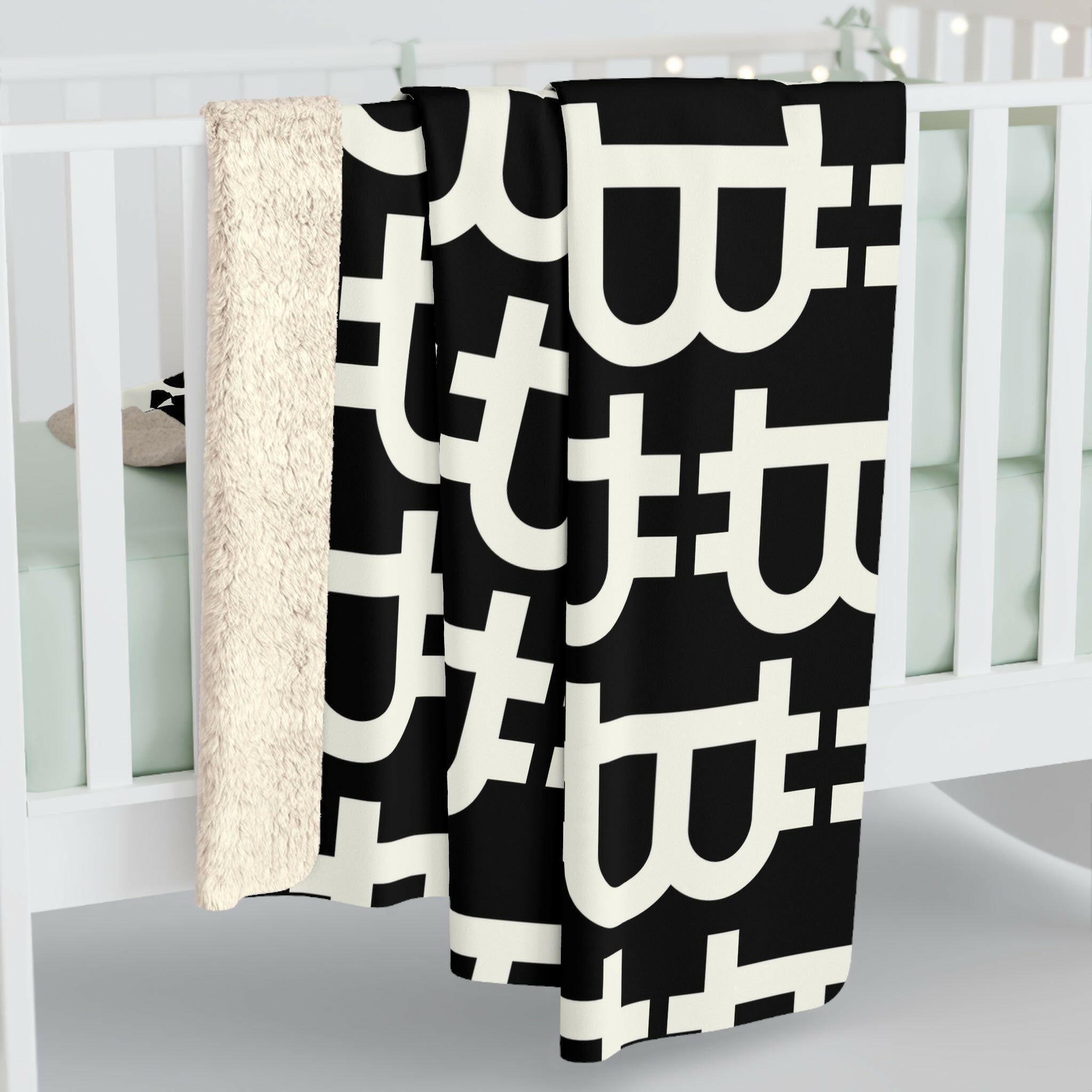 THE B / Sherpa Bitcoin Blanket - Orange Habit Home - The Orange Habit