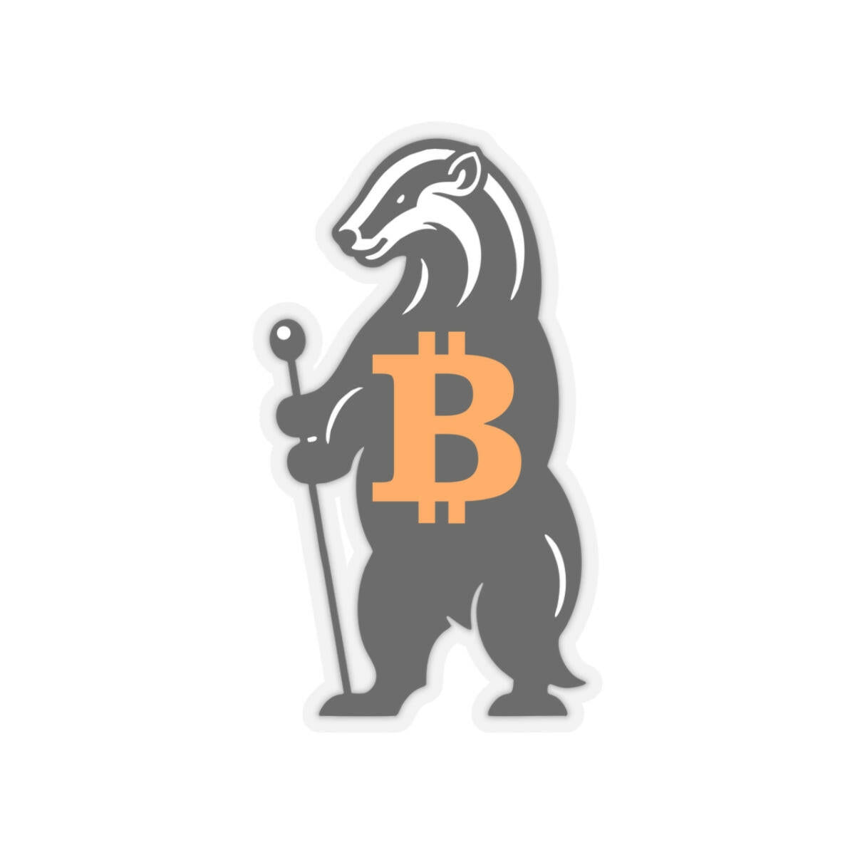 Honey Badger / Bitcoin Stickers - The Orange Habit - The Orange Habit